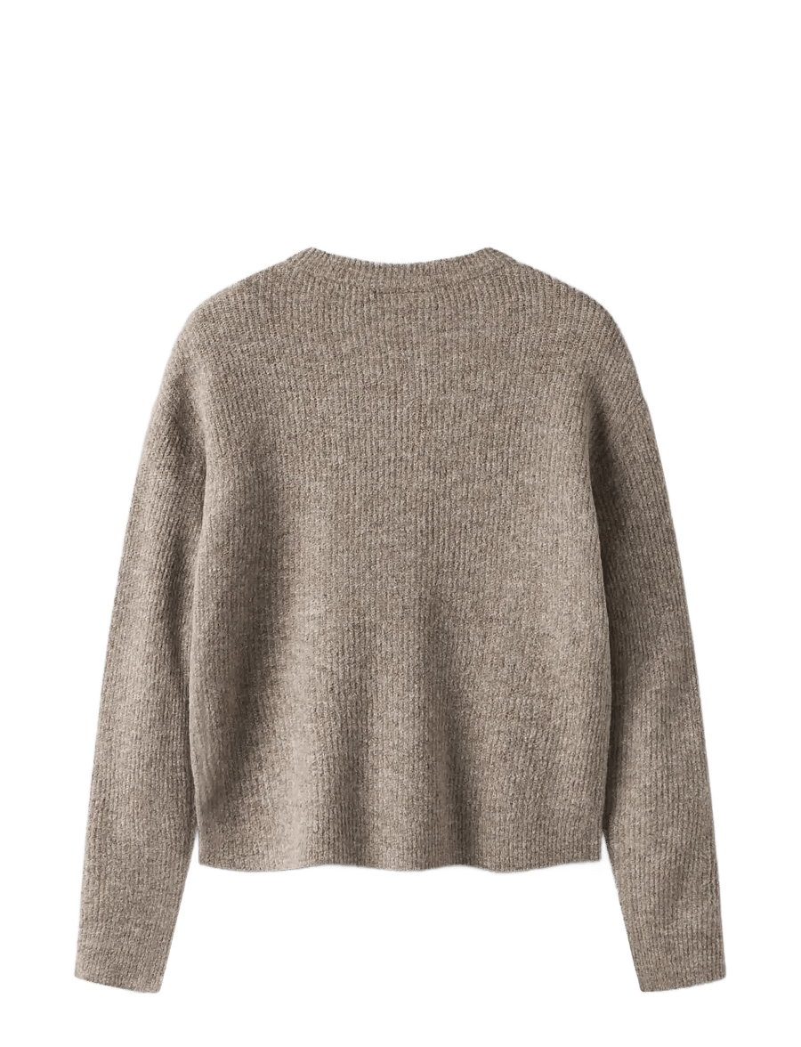 LMTD - NLFKLEAVE LS SHORT KNIT CARDIGAN NOOS - cardigans - mocha meringue - 1