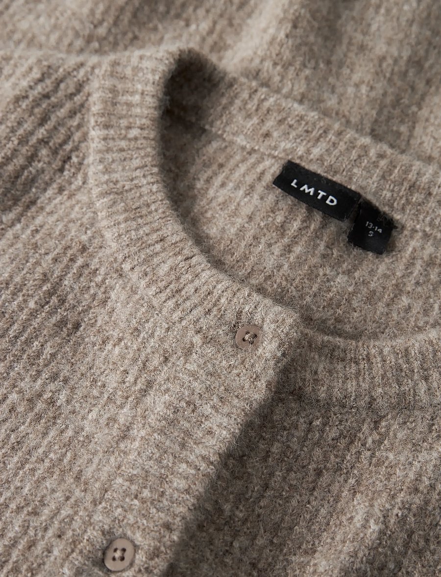 LMTD - NLFKLEAVE LS SHORT KNIT CARDIGAN NOOS - cardigans - mocha meringue - 2