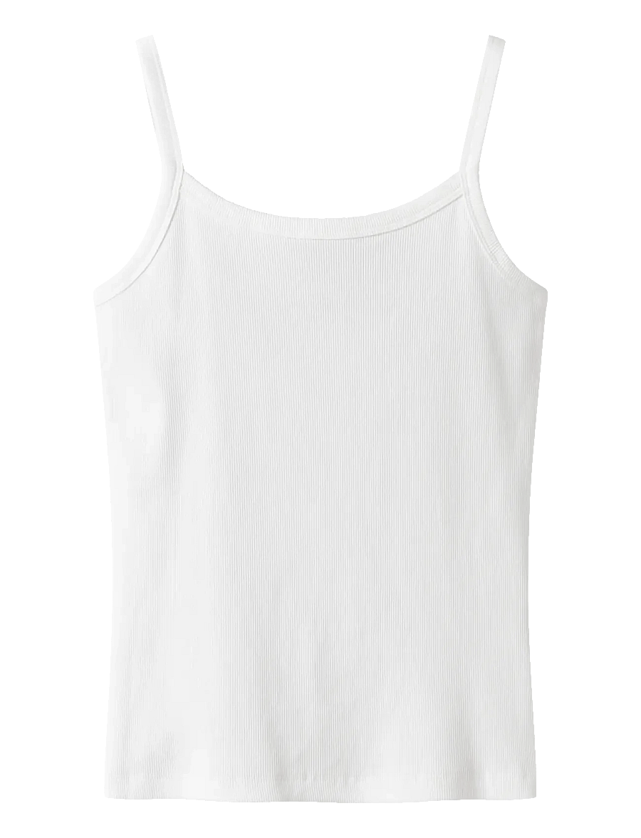LMTD - NLFHINAJA STRAP TOP NOOS - tanktops - bright white - 0