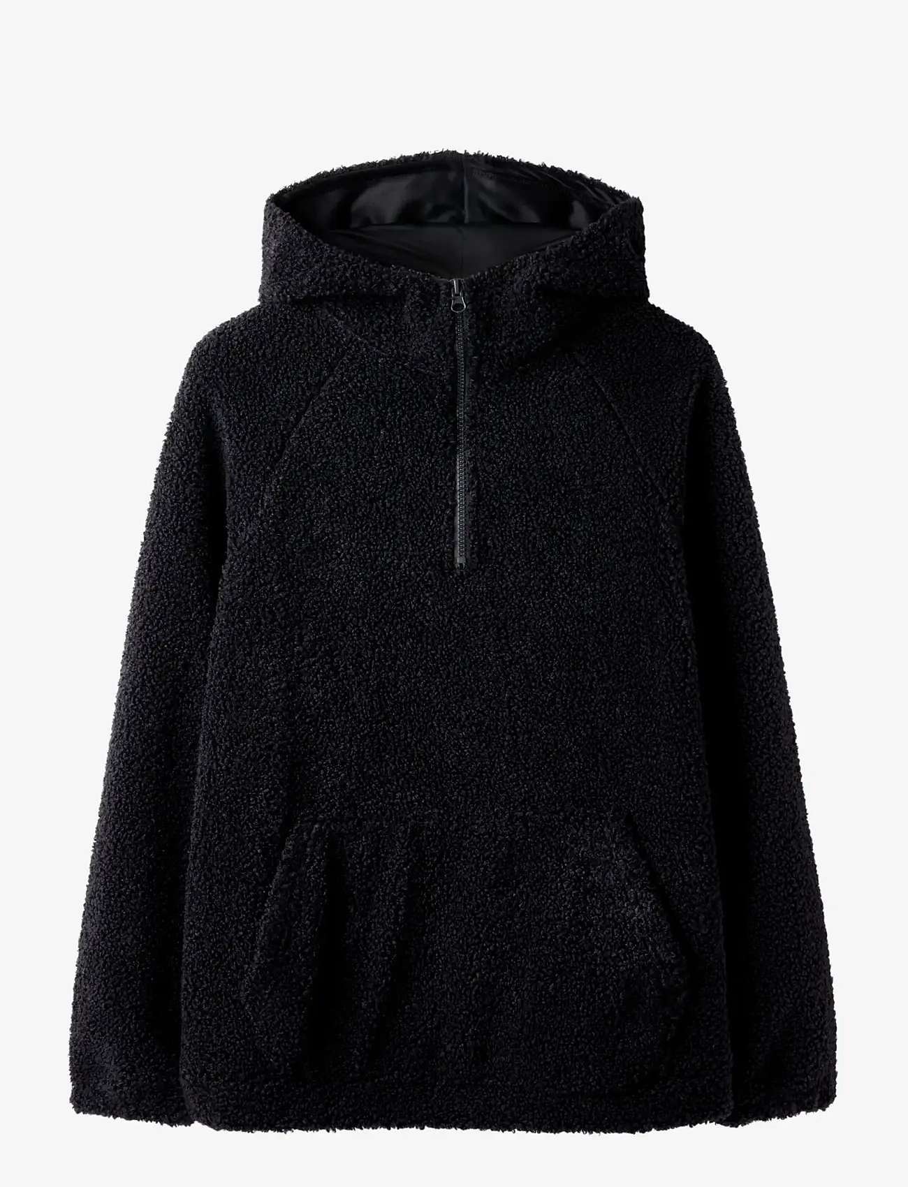 LMTD - NLMBETTO LS SHERPA HALF ZIP L SWEAT - hættetrøjer - dark grey - 1
