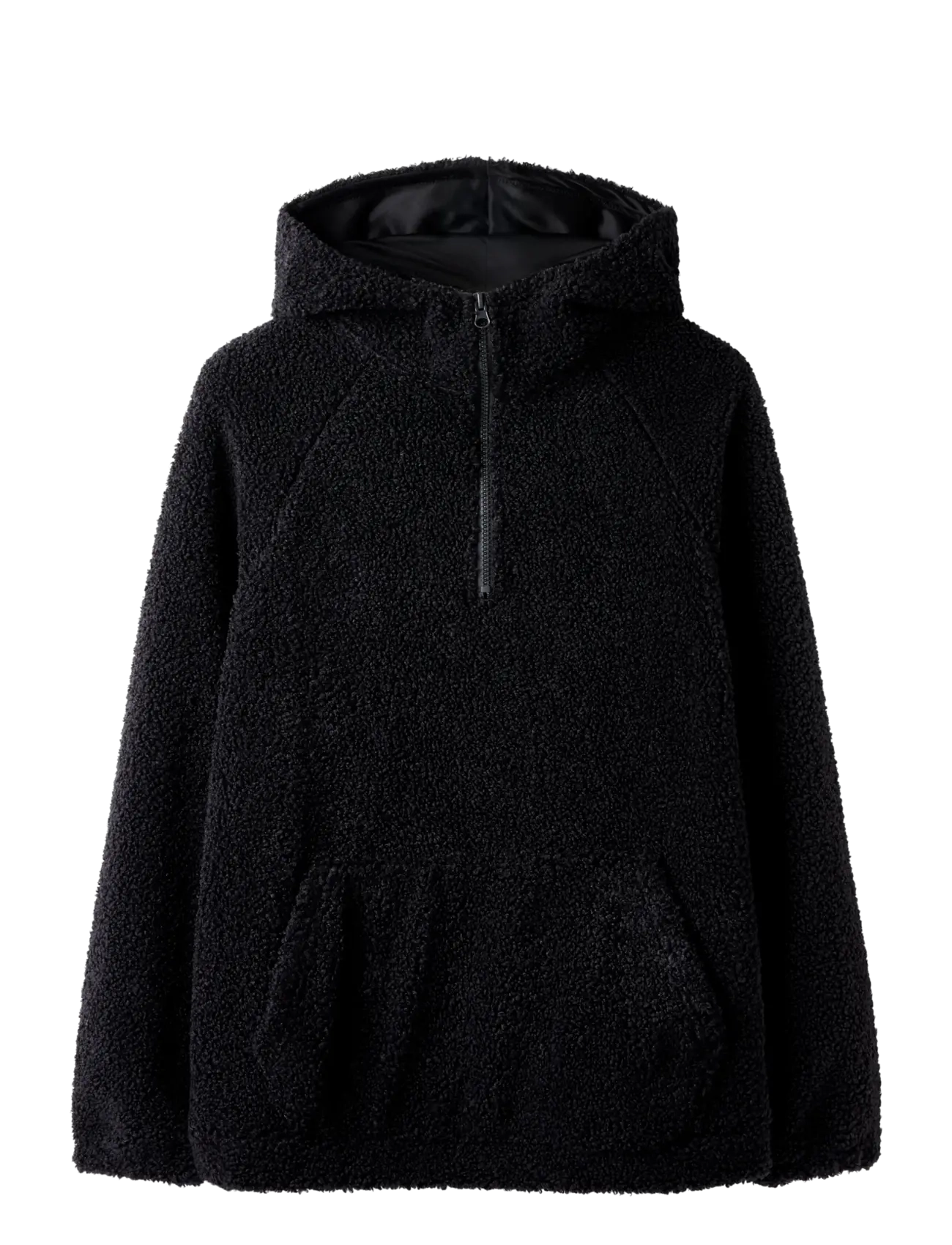 LMTD NLMBETTO LS SHERPA HALF ZIP L SWEAT - LMTD - DARK GREY / grey