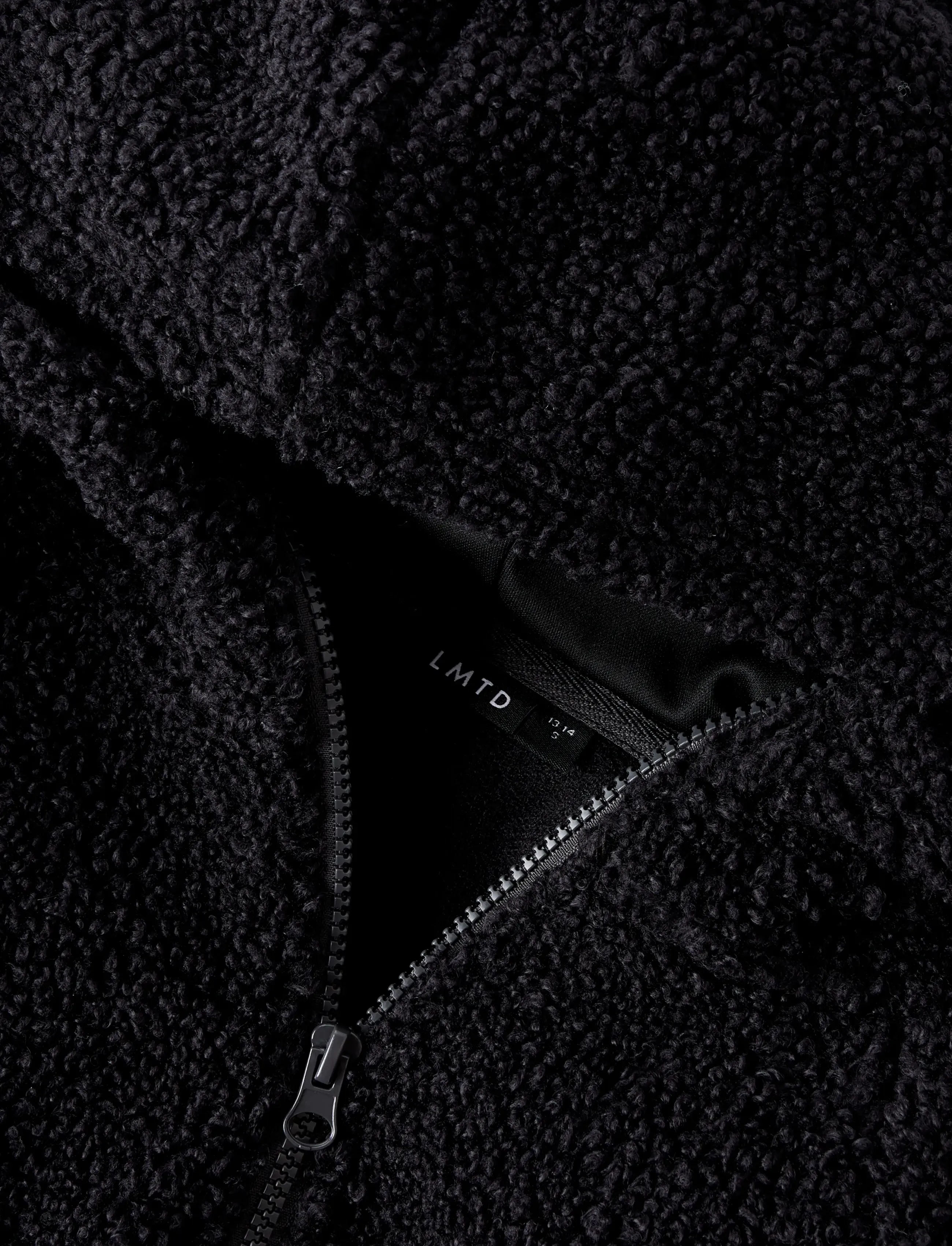 LMTD - NLMBETTO LS SHERPA HALF ZIP L SWEAT - huvtröjor - dark grey - 3