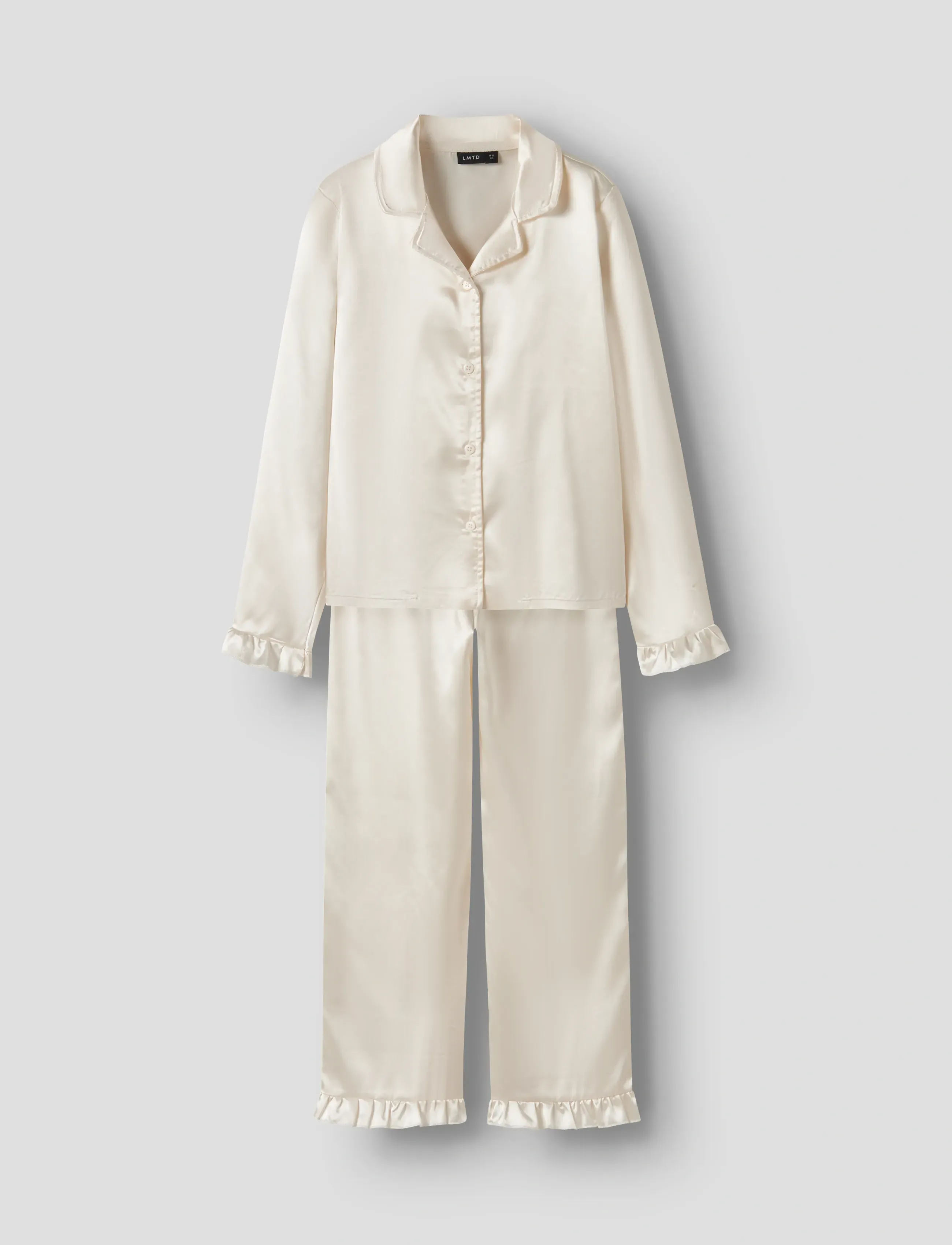LMTD Nlfnightys Pyjamas Set, 158-164, Pyjamas, Creme - Pyjama Sets, Kinder