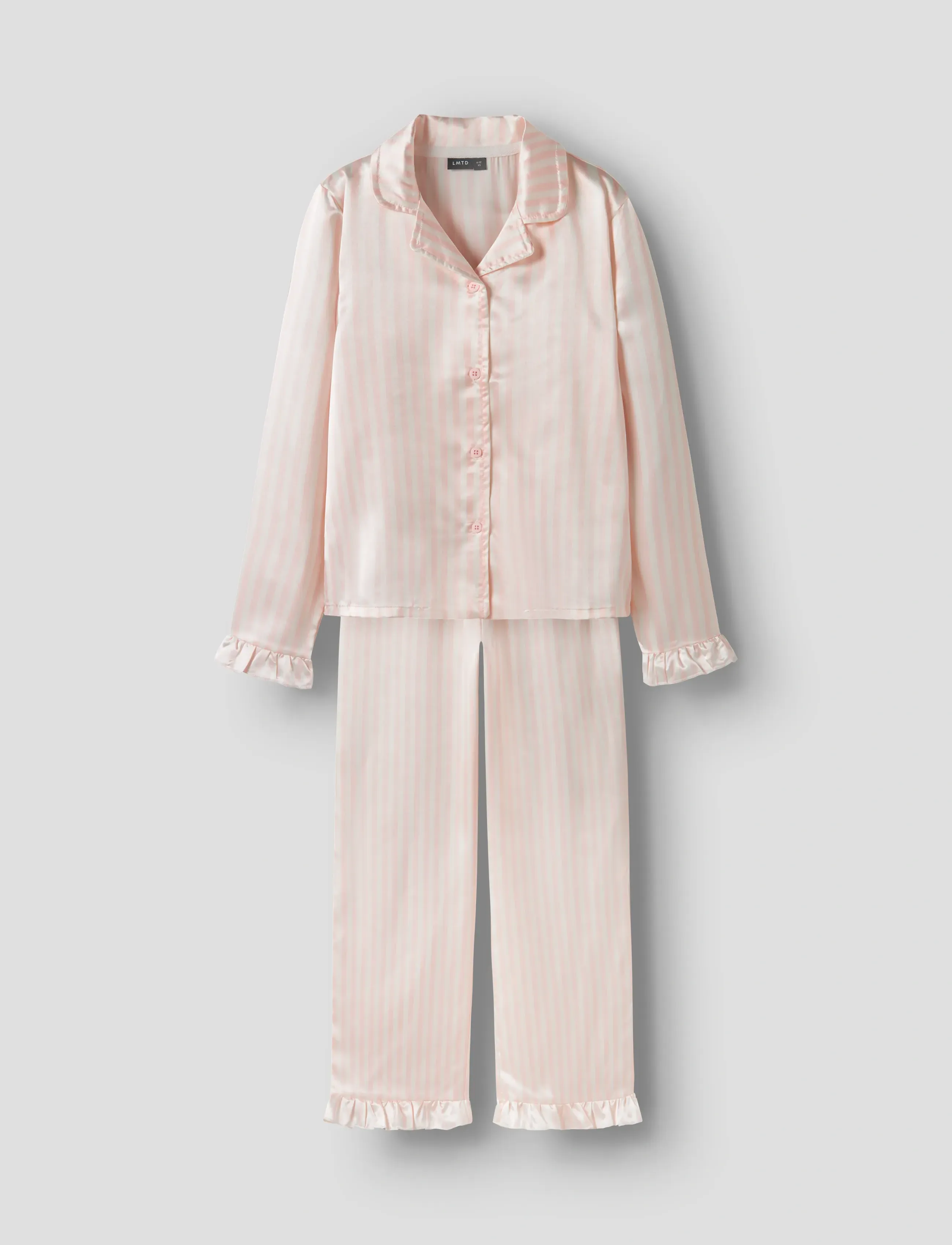 LMTD Nlfnightystripes Pyjamas Set, 158-164, Pyjamas, Rosa - Pyjama Sets, Kinder