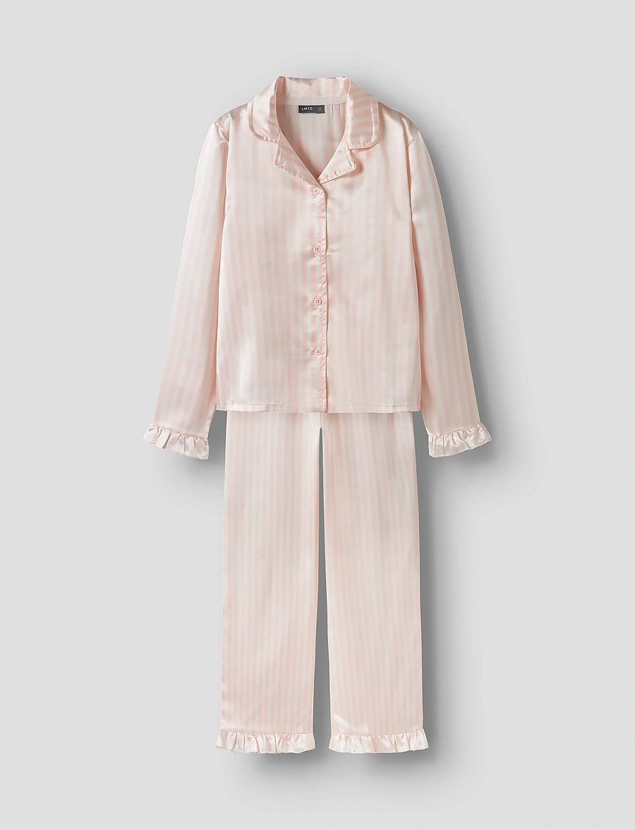 LMTD - NLFNIGHTYSTRIPES PYJAMAS SET - pyjama-sets - crystal pink - 0
