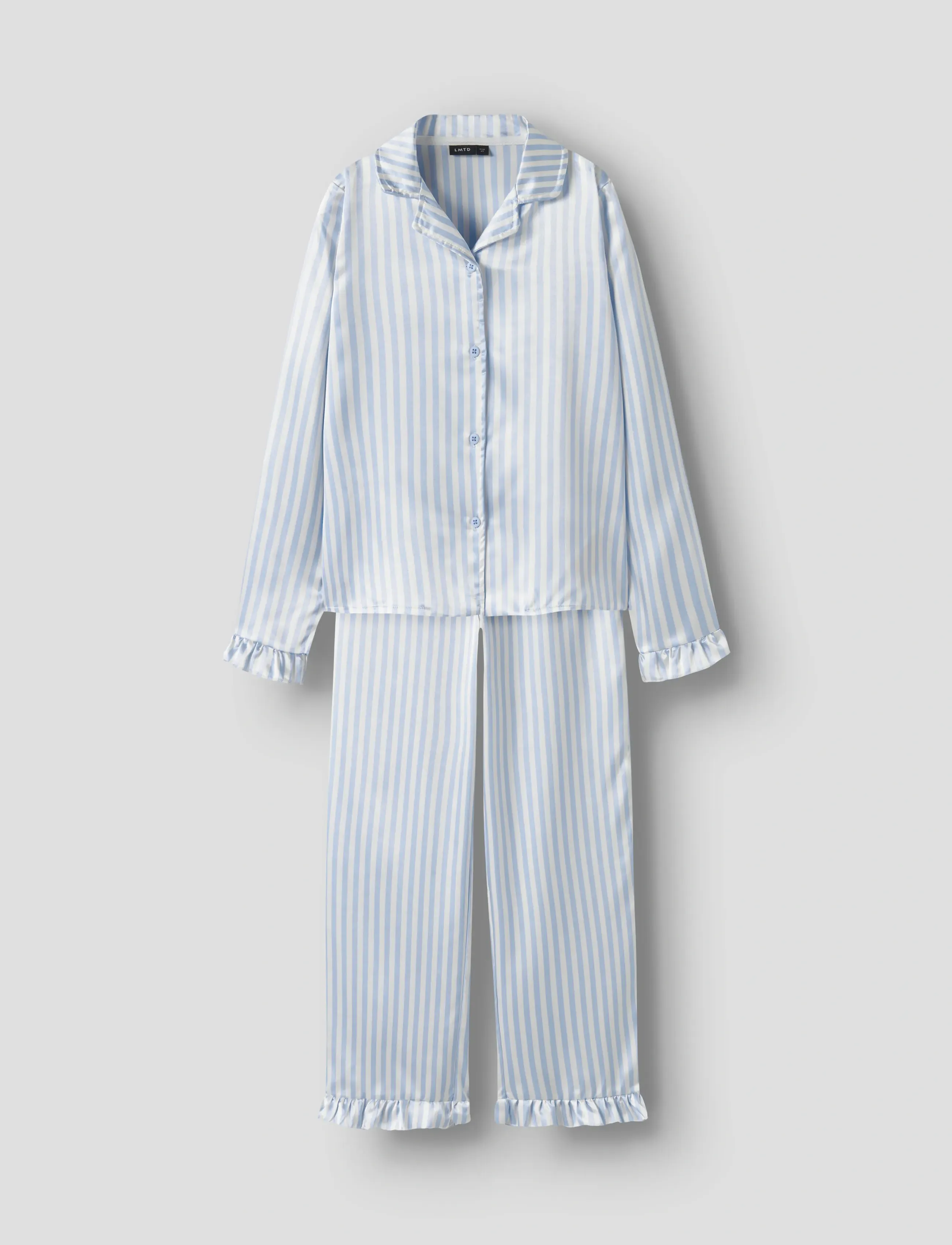 LMTD Nlfnightystripes Pyjamas Set, 170-176, Pyjamas, Blau - Pyjama Sets, Kinder