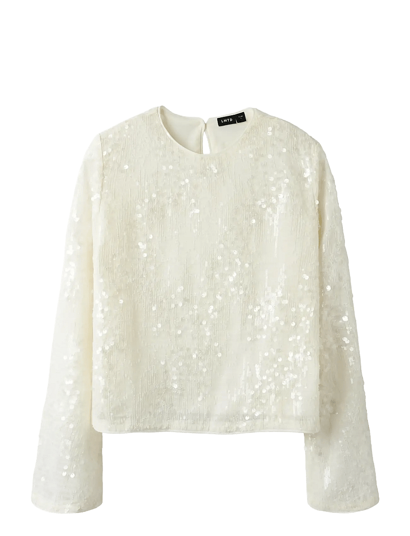 LMTD - NLFRISIANNA LS SHORT TOP - langärmelig - white alyssum - 1