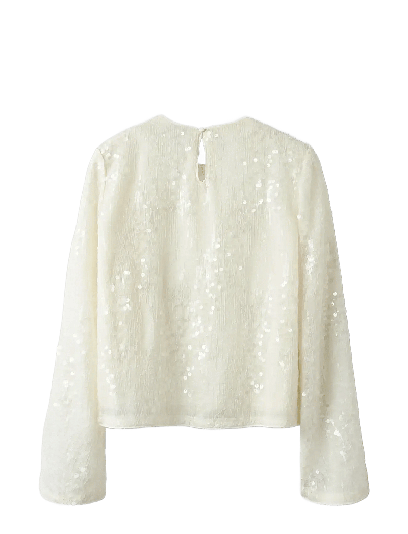 LMTD - NLFRISIANNA LS SHORT TOP - langärmelig - white alyssum - 2