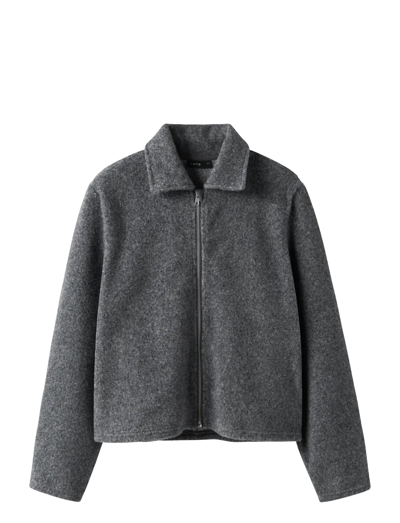 LMTD NLFBARIA LS SHORT ZIP JACKET - Õueriided - DARK GREY MELANGE / grey