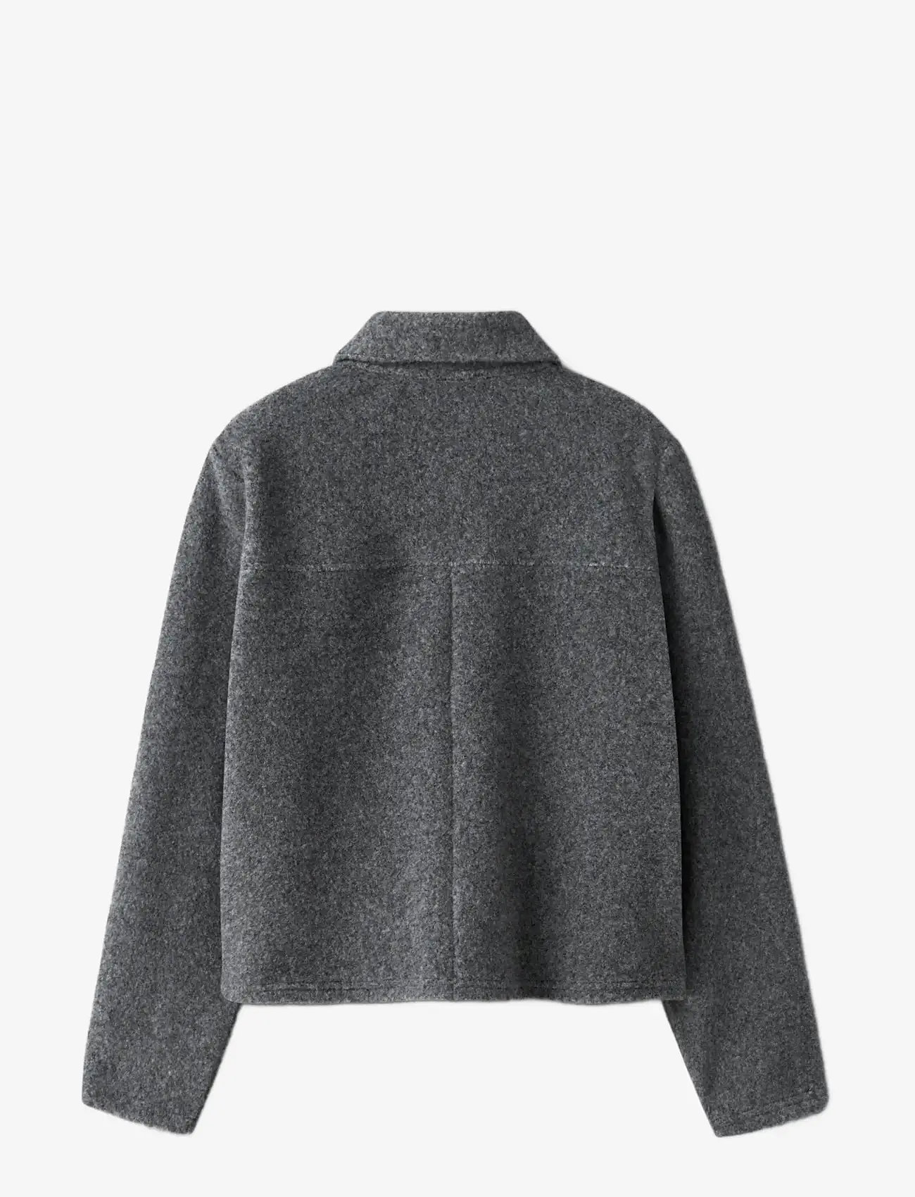 LMTD - NLFBARIA LS SHORT ZIP JACKET - fleecejacken - dark grey melange - 2