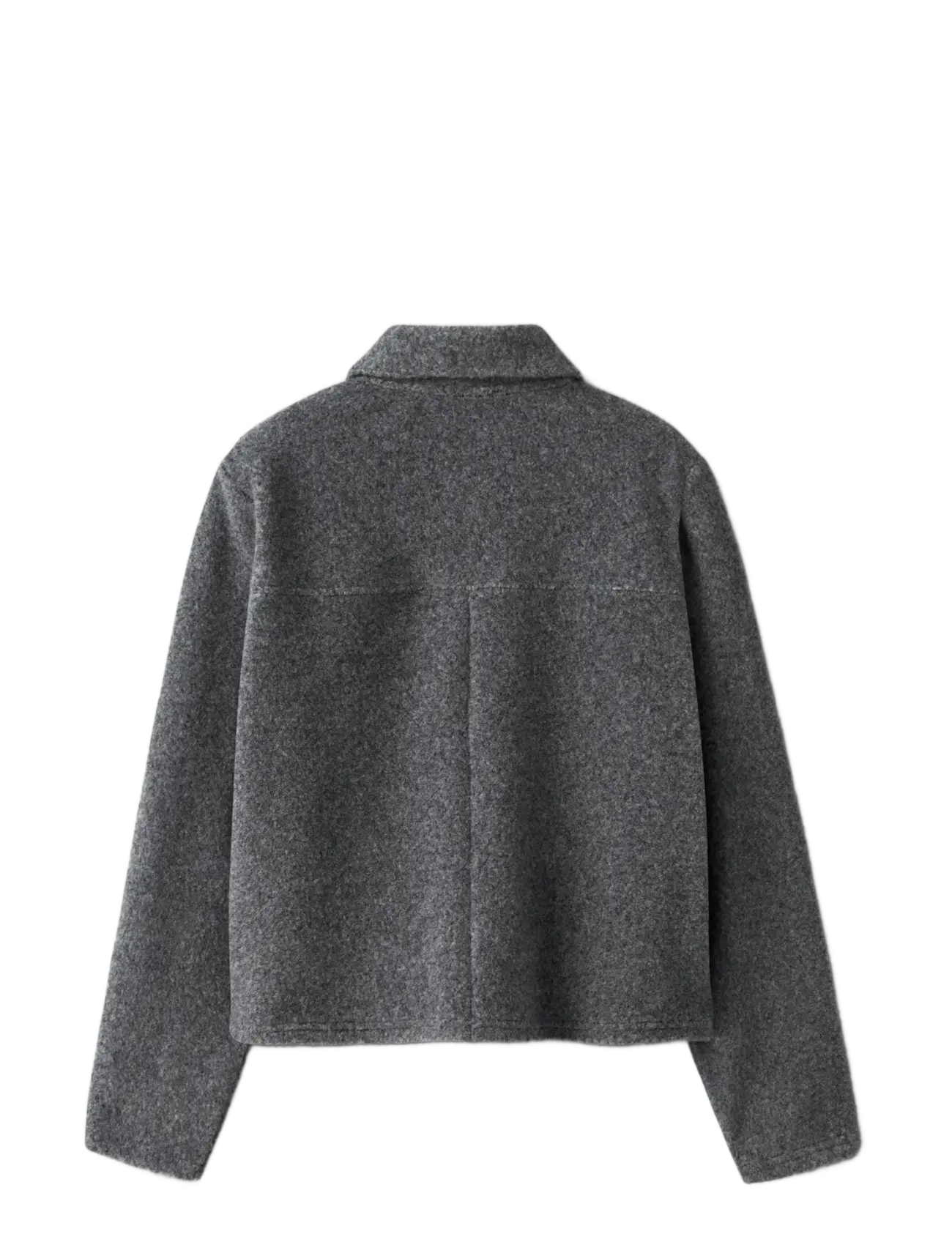 LMTD - NLFBARIA LS SHORT ZIP JACKET - fleecejacken - dark grey melange - 2