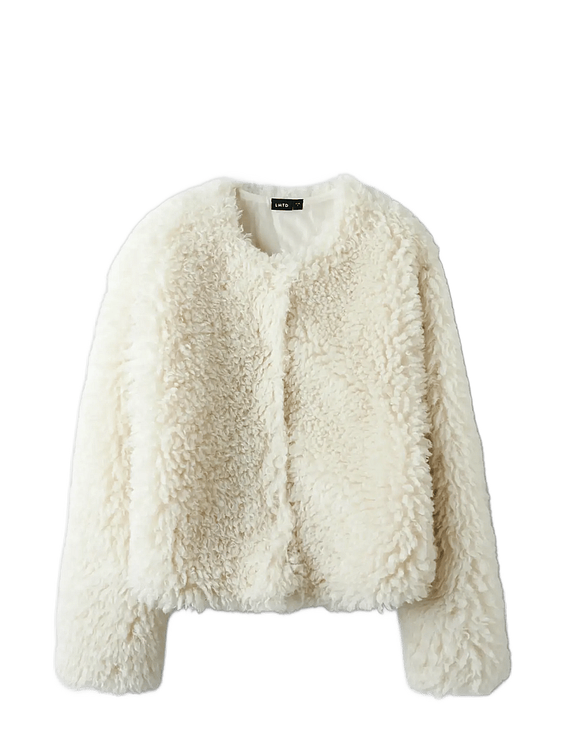 LMTD - NLFBERRY LS SHORT JACKET - faux fur jakker - turtledove - 1