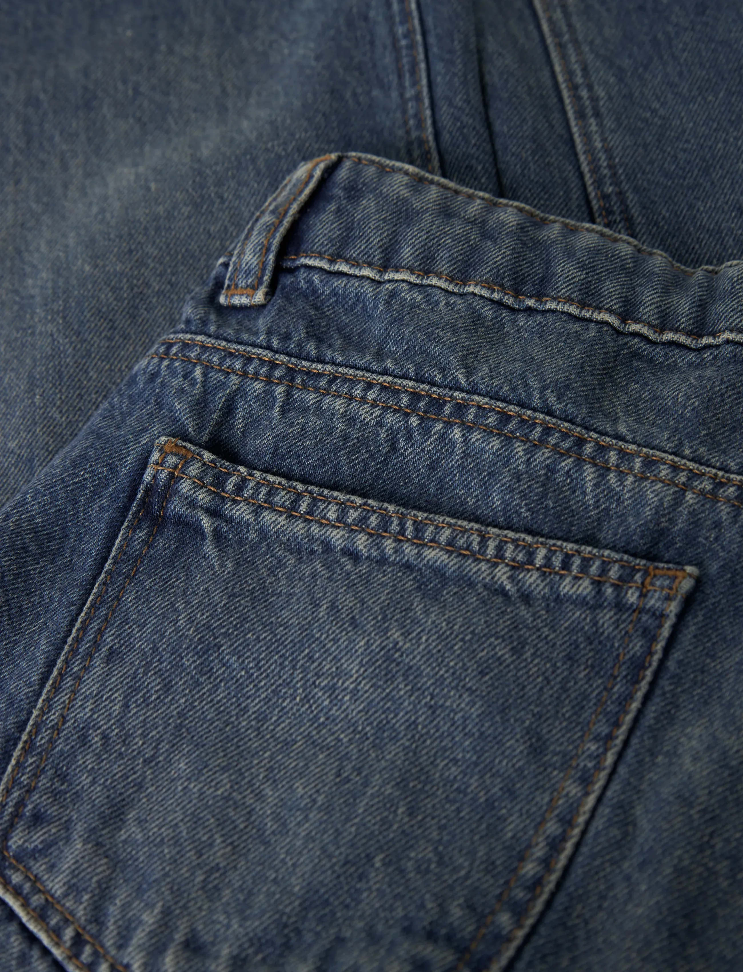 LMTD - NLFBIRT DNM LW WIDE PANT - brede jeans - dark blue denim - 4