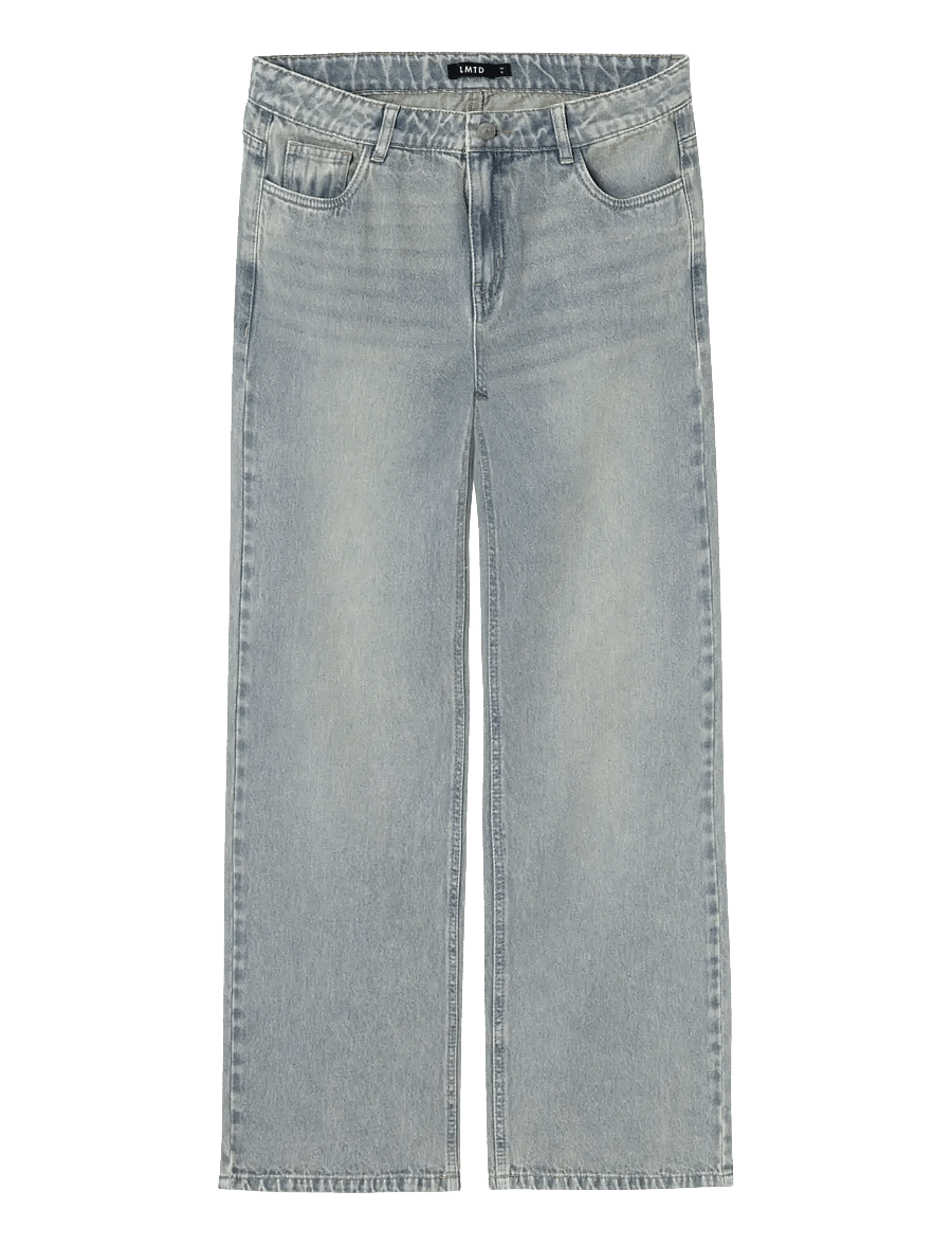 LMTD - NLFBIRT DNM LW WIDE PANT - hosen mit weitem bein - light blue denim - 0