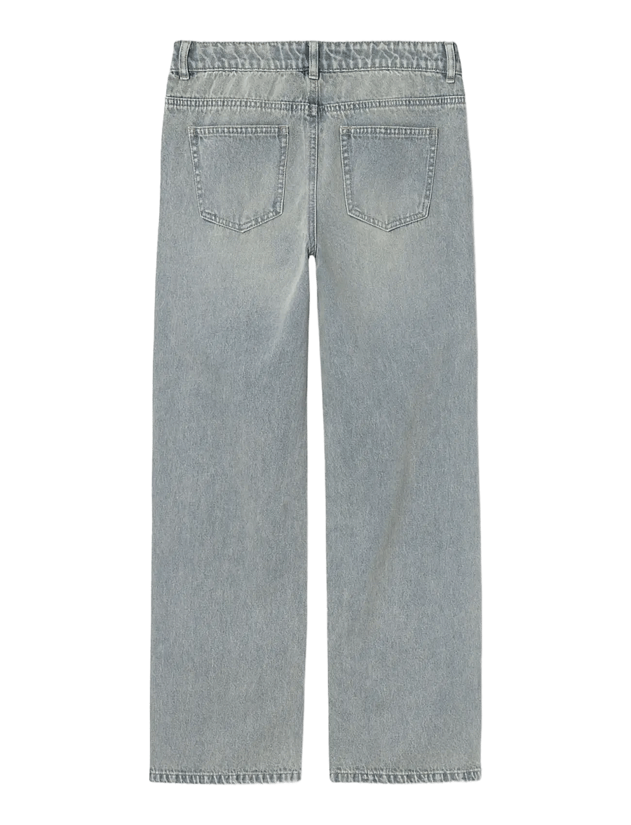 LMTD - NLFBIRT DNM LW WIDE PANT - hosen mit weitem bein - light blue denim - 1