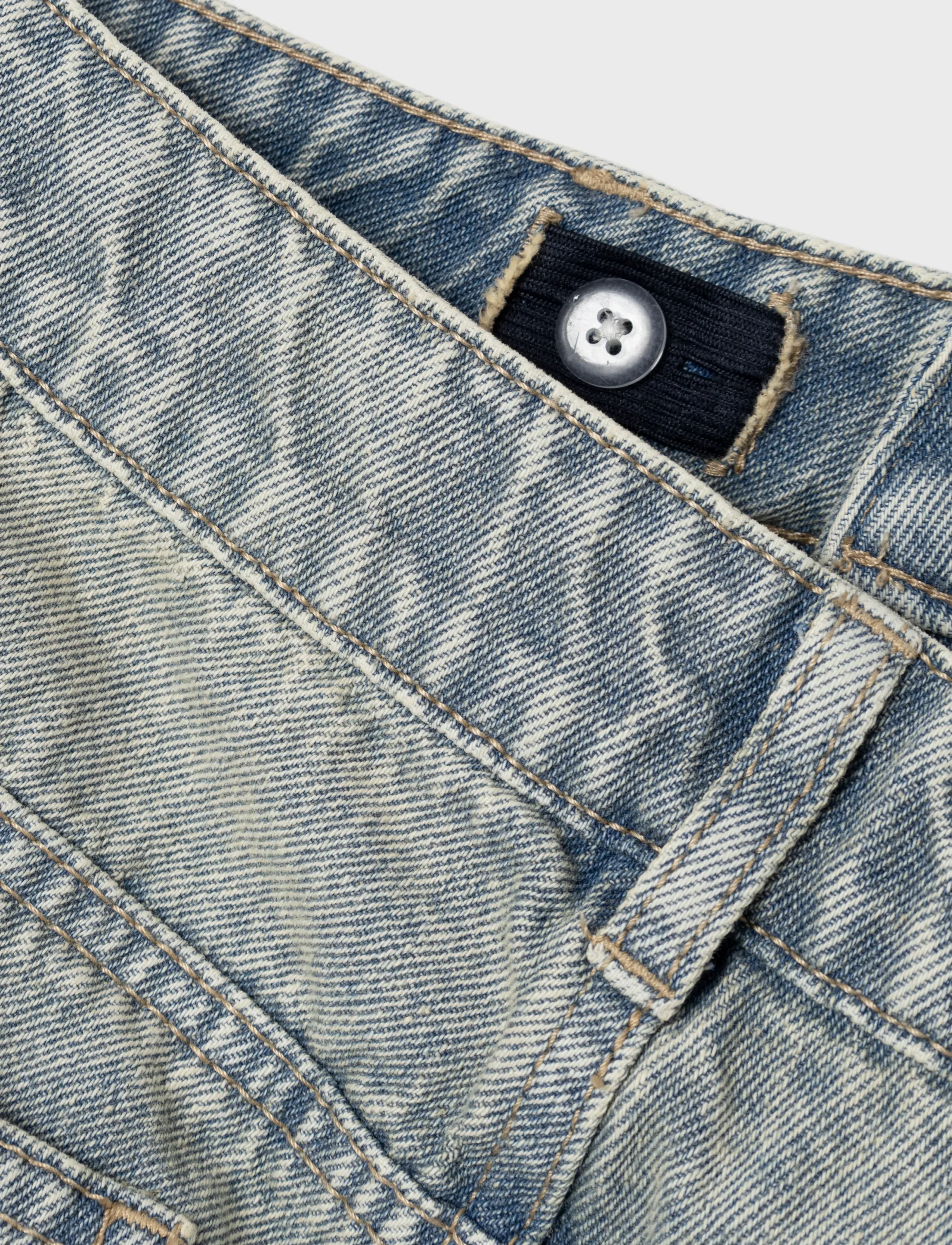 LMTD - NLFBIRT DNM LW WIDE PANT - brede jeans - light blue denim - 3