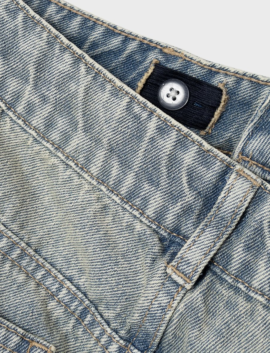 LMTD - NLFBIRT DNM LW WIDE PANT - hosen mit weitem bein - light blue denim - 3