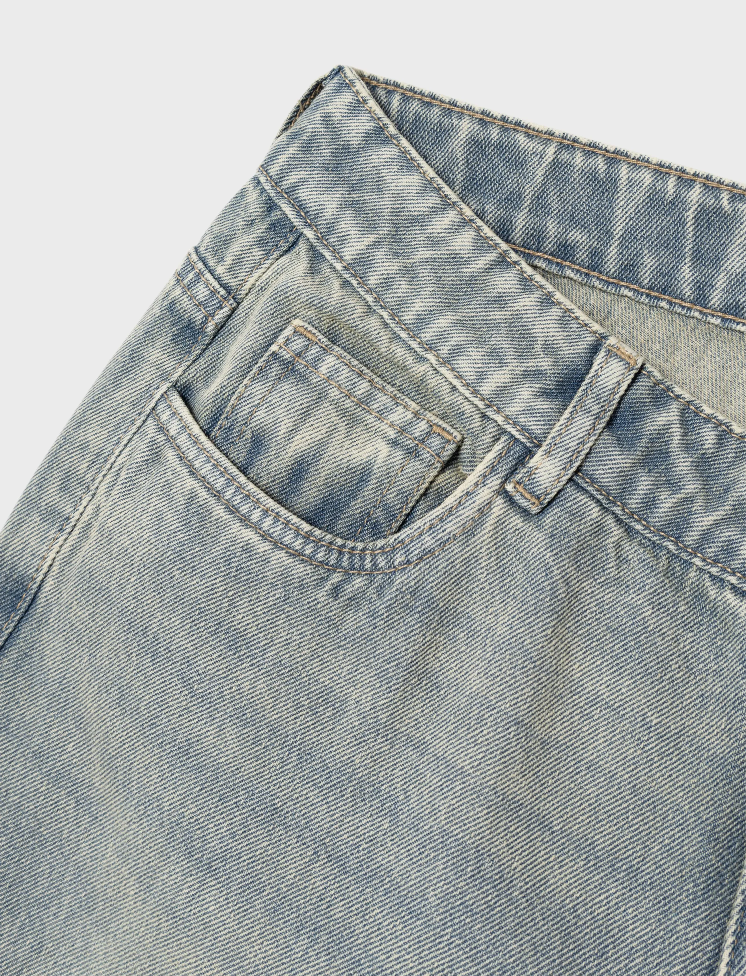 LMTD - NLFBIRT DNM LW WIDE PANT - brede jeans - light blue denim - 4