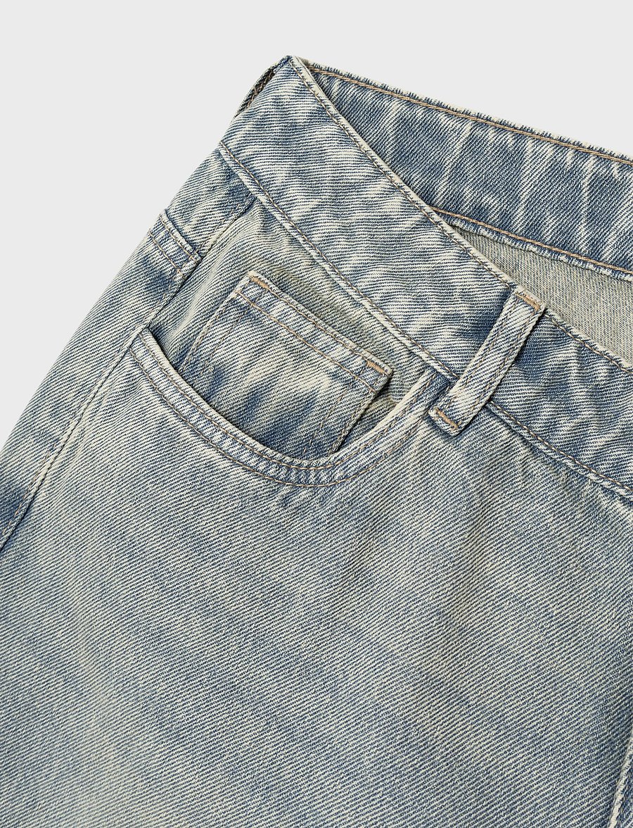 LMTD - NLFBIRT DNM LW WIDE PANT - hosen mit weitem bein - light blue denim - 4