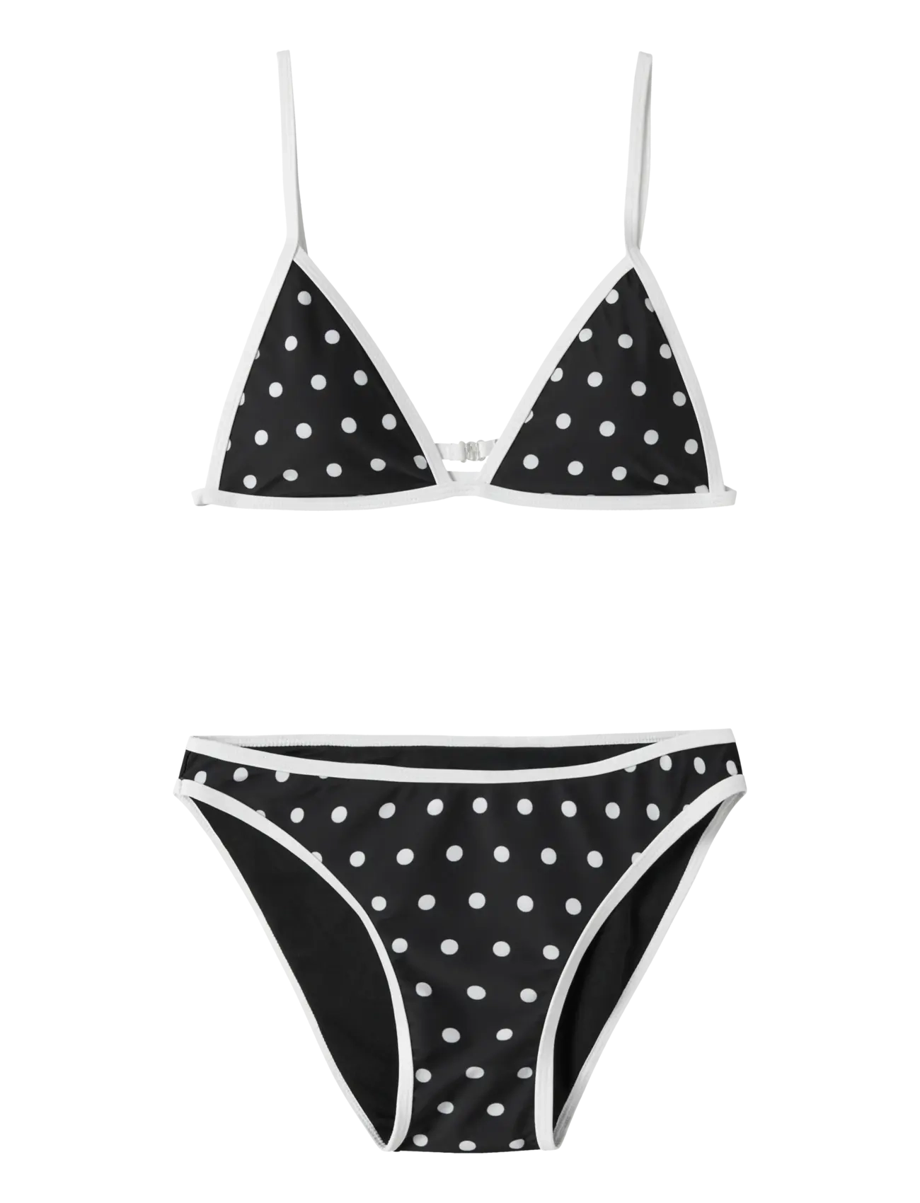 LMTD Nlfzinnio Dot Bikini, 170-176, Black, Badetøj > Bikinier, Børn