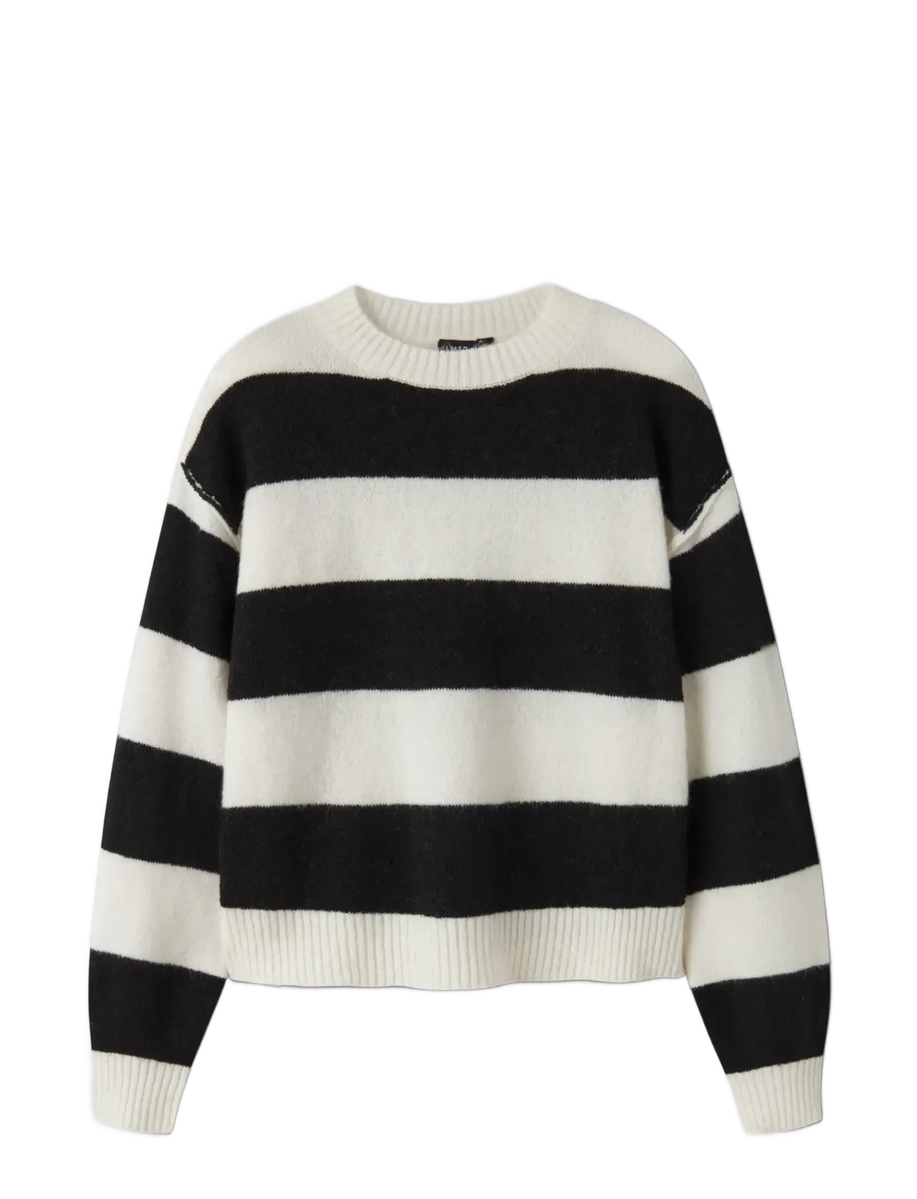 LMTD - NLFBYNTHE STRIPE LS SHORT KNIT - peysur - black - 2