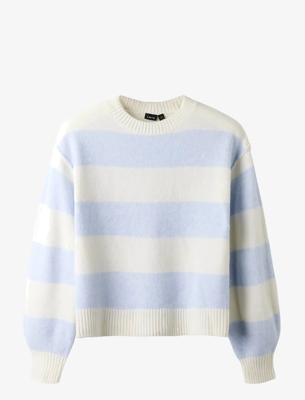 LMTD - NLFBYNTHE STRIPE LS SHORT KNIT - stickade tröjor - kentucky blue - 1