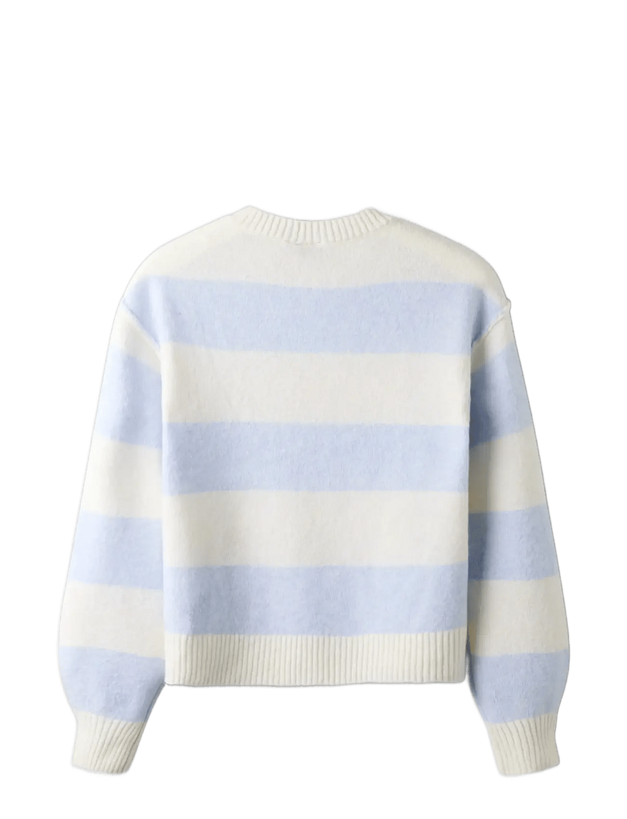 LMTD - NLFBYNTHE STRIPE LS SHORT KNIT - stickade tröjor - kentucky blue - 2