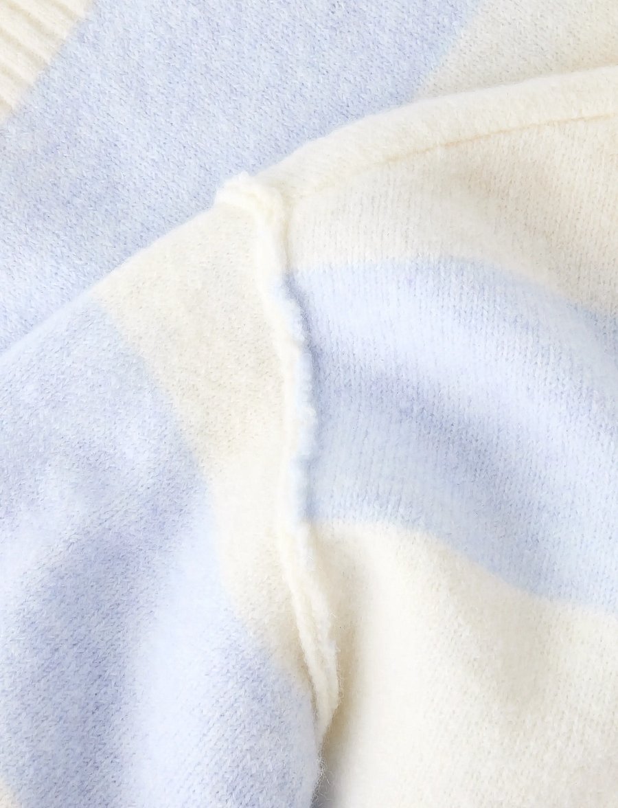 LMTD - NLFBYNTHE STRIPE LS SHORT KNIT - stickade tröjor - kentucky blue - 5