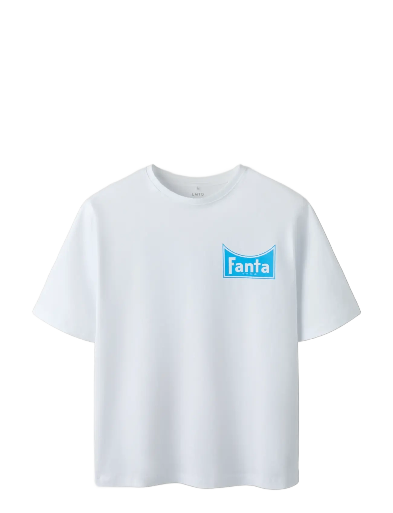LMTD - NLNMADDEN FANTASPRITE SS L TOP BOX BFU - t-shirts à manches courtes - bright white - 2