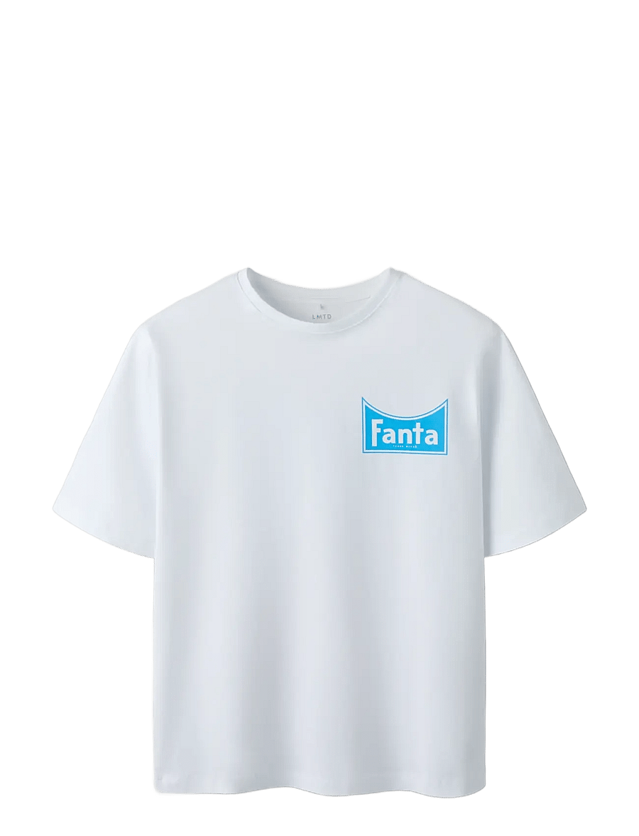 LMTD - NLNMADDEN FANTASPRITE SS L TOP BOX BFU - t-shirts à manches courtes - bright white - 2