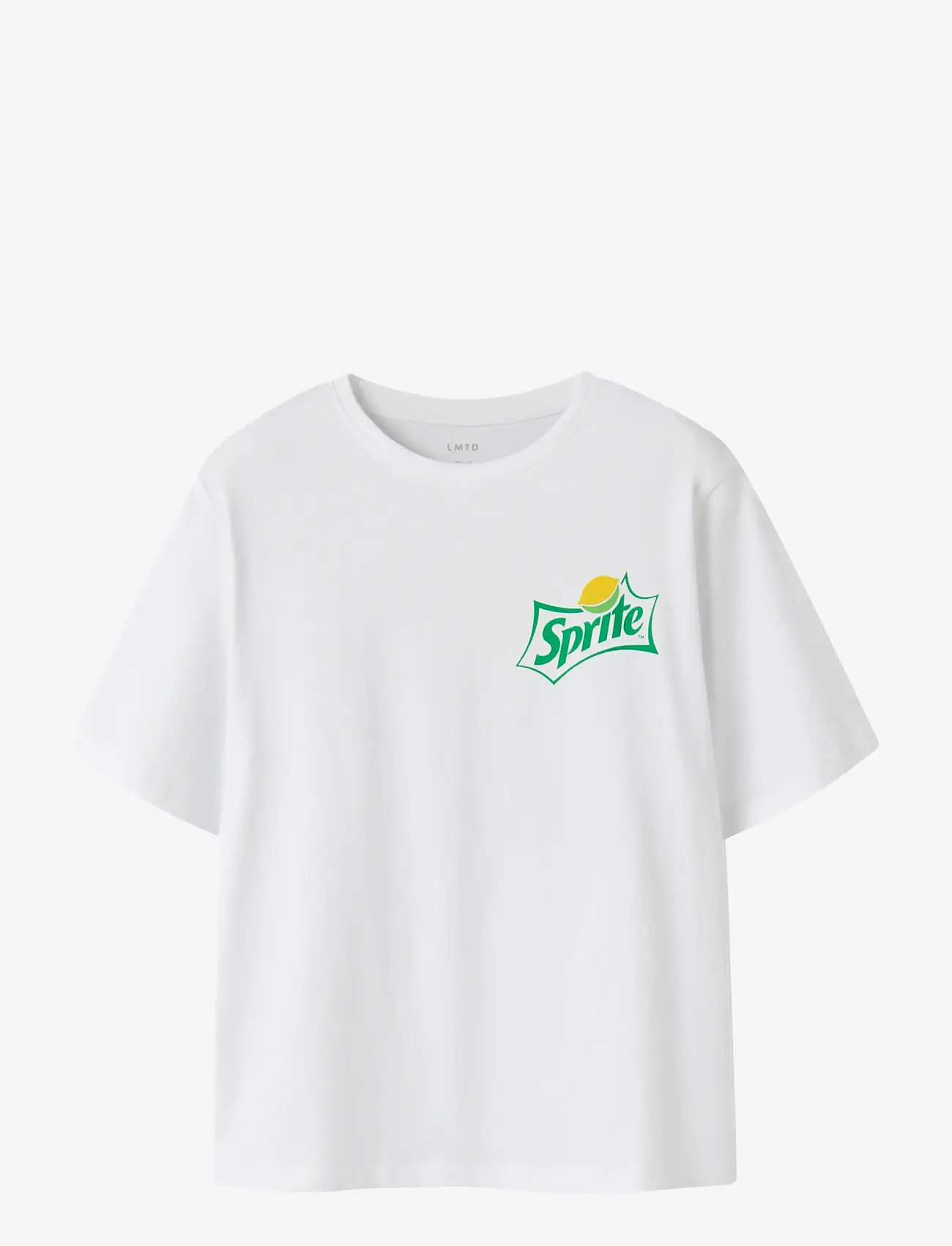 LMTD - NLNMADDEN FANTASPRITE SS L TOP BOX BFU - kortærmede t-shirts - bright white - 0