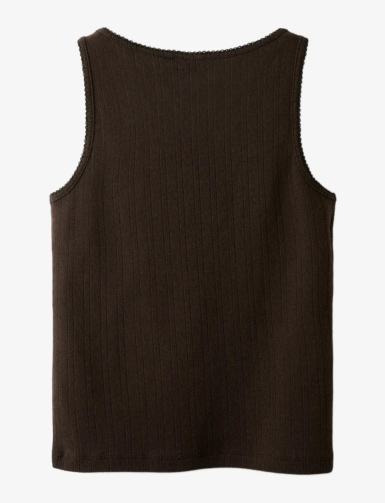 LMTD - NLFLEEDLE TANK SHORT TOP - tanktops - black coffee - 1