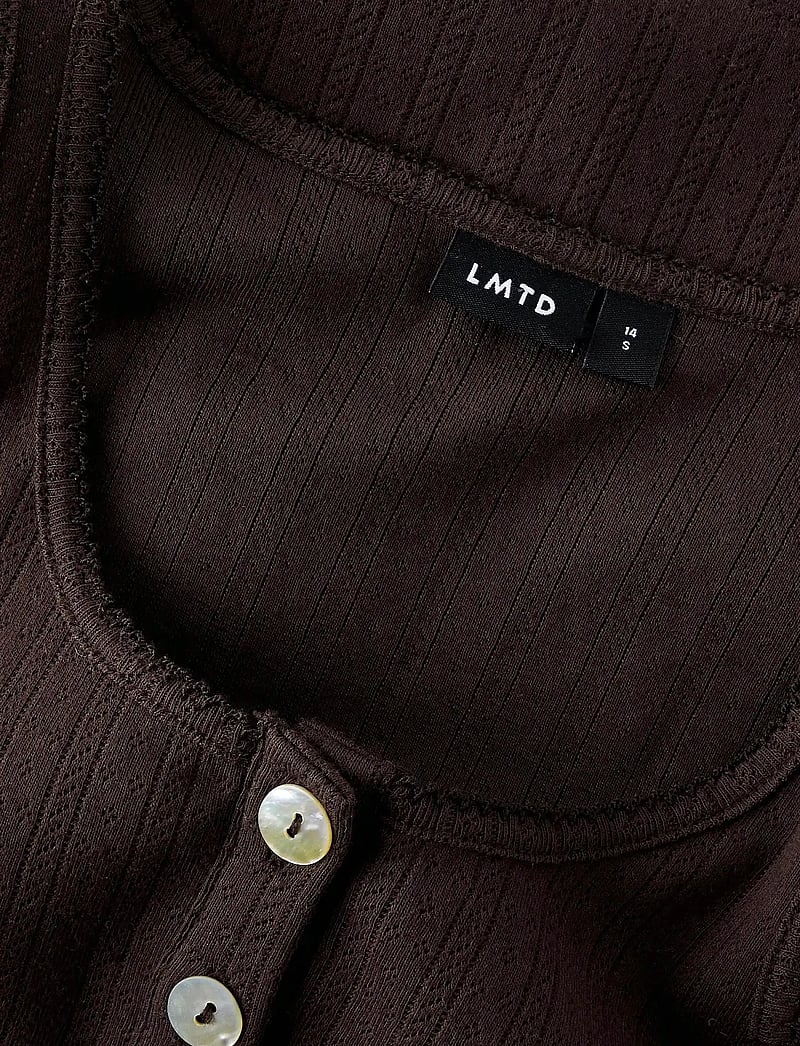 LMTD - NLFLEEDLE TANK SHORT TOP - tanktops - black coffee - 2