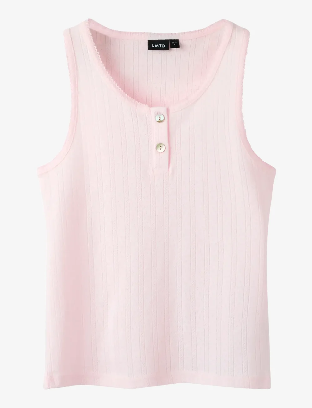 LMTD - NLFLEEDLE TANK SHORT TOP - linnen - pink marshmallow - 0