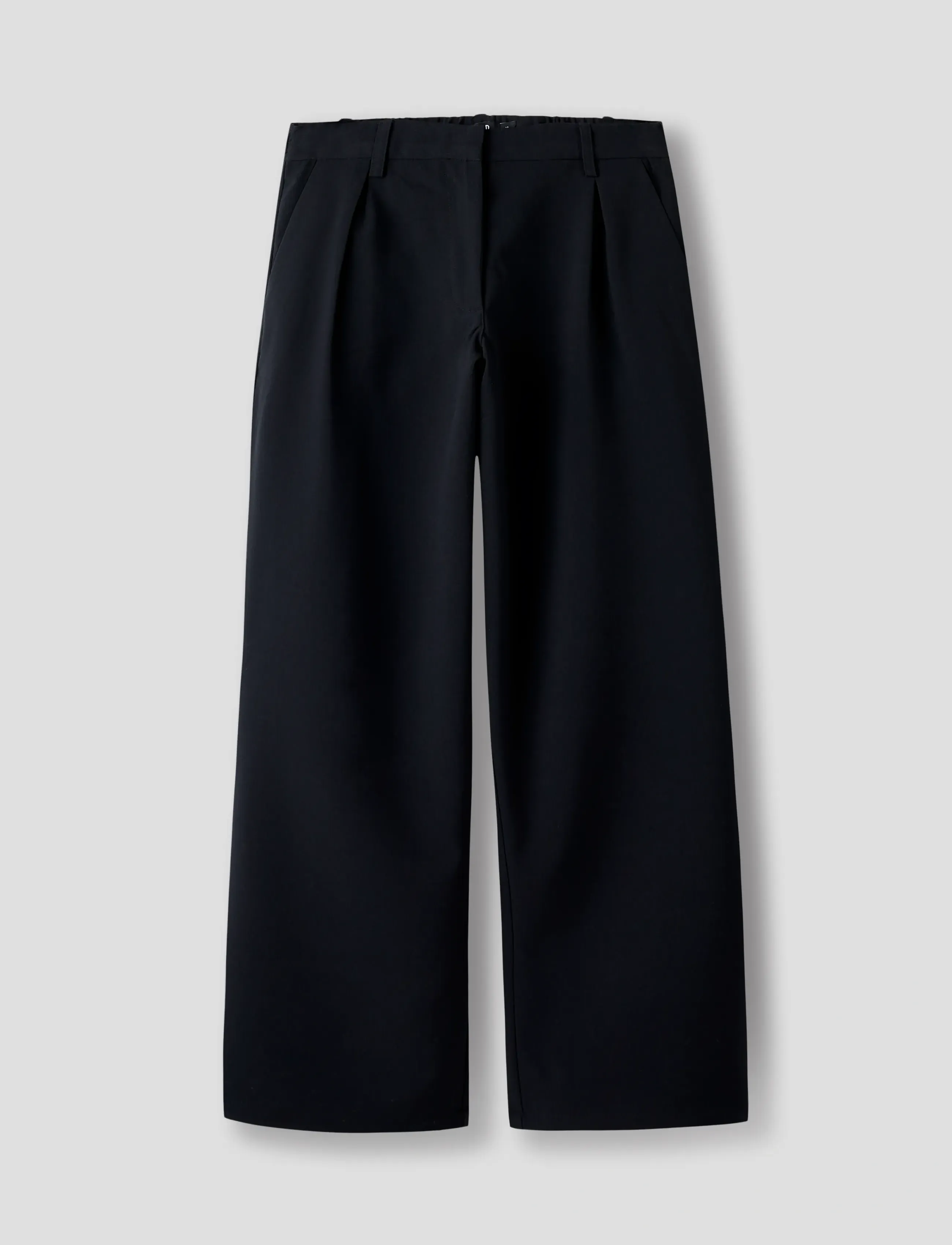 LMTD NLFLUIS NW PLEAT WIDE PANT - Hosen - BLACK / navy