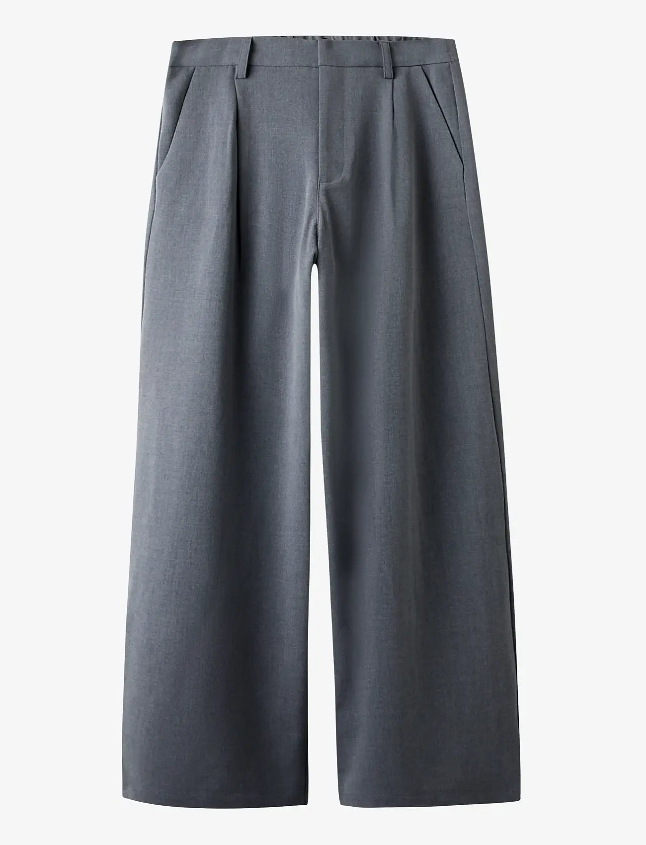 LMTD - NLFLUIS NW PLEAT WIDE PANT - osta vanuse järgi - grey melange - 1