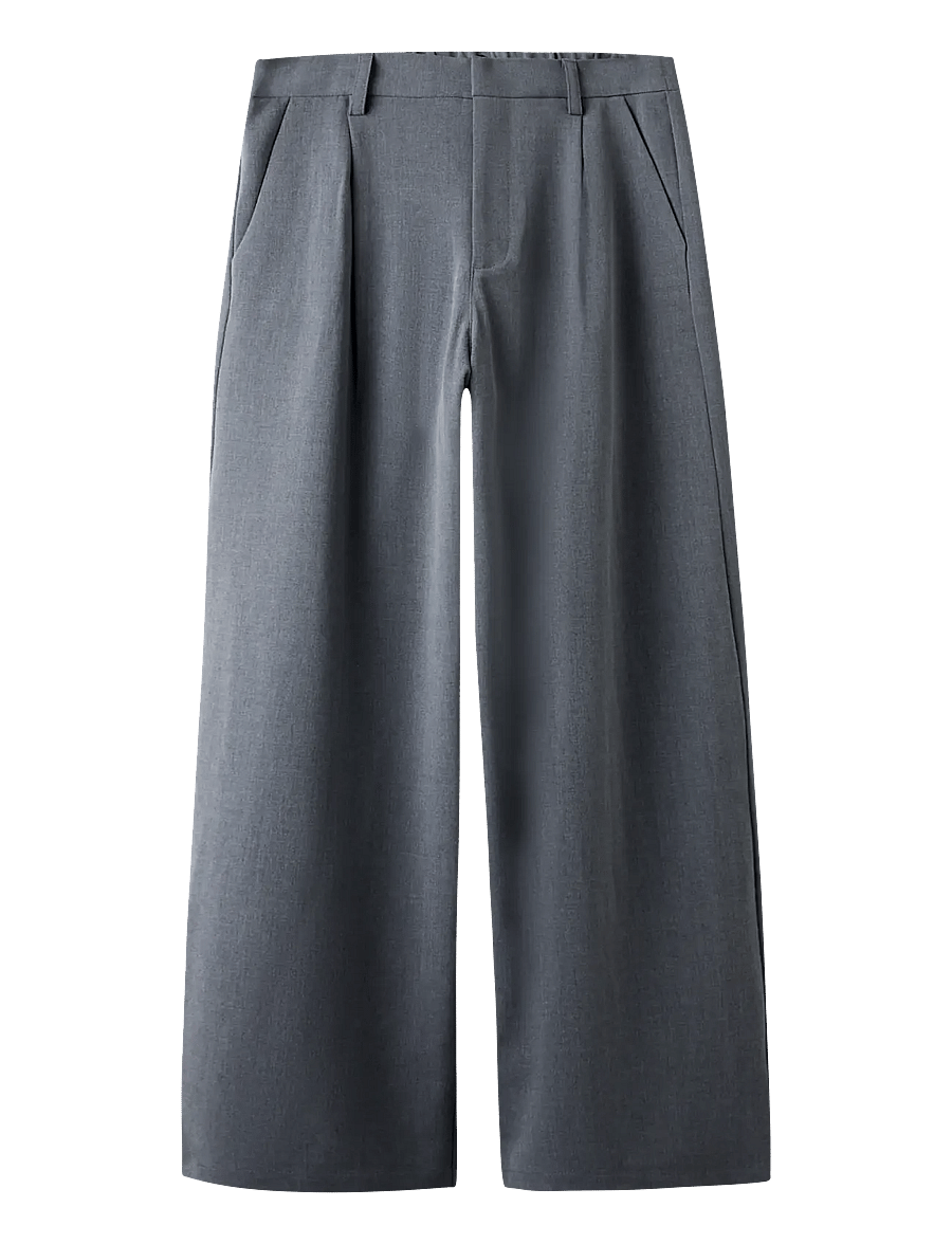 LMTD - NLFLUIS NW PLEAT WIDE PANT - einkaufen nach alter von - grey melange - 1