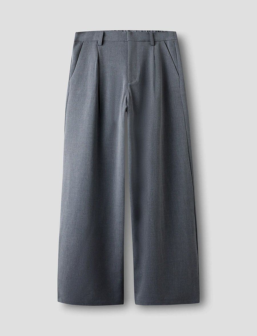 LMTD - NLFLUIS NW PLEAT WIDE PANT - einkaufen nach alter von - grey melange - 0