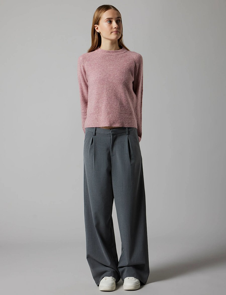 LMTD - NLFLUIS NW PLEAT WIDE PANT - einkaufen nach alter von - grey melange - 5