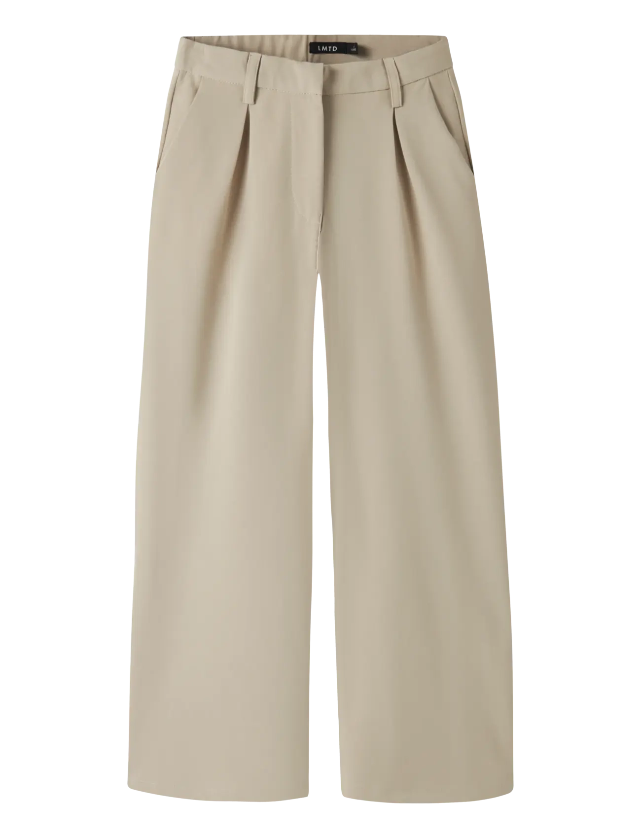 LMTD NLFLUIS NW PLEAT WIDE PANT - Nederdelar - WHITE PEPPER / beige