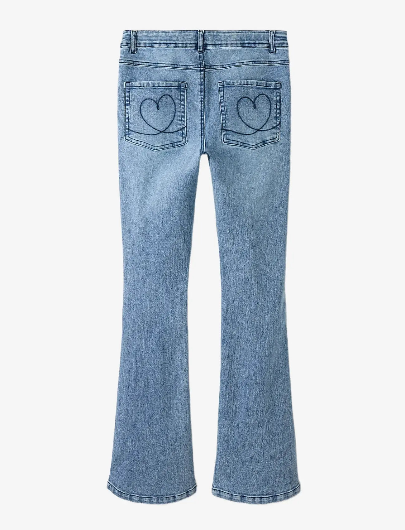 LMTD - NLFRARS DNM LW S FLARED PANT - bootcut jeans - light blue denim - 1