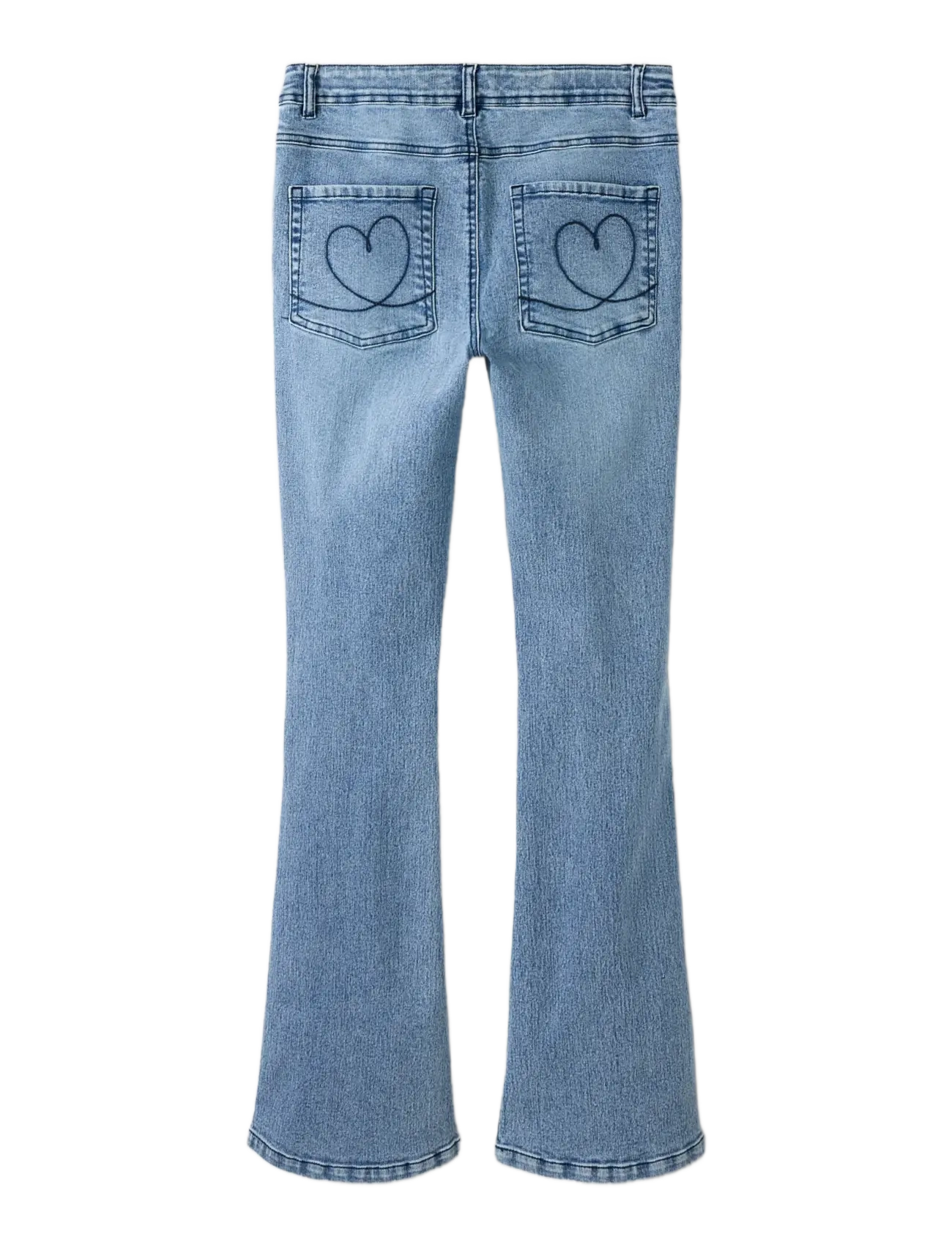 LMTD - NLFRARS DNM LW S FLARED PANT - bootcut-farkut - light blue denim - 1