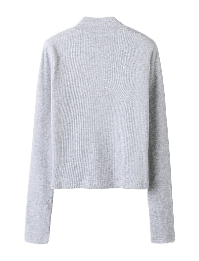 LMTD - NLFHINAJA LS SHORT S ZIP CARDIGAN - cardigans - light grey melange - 1