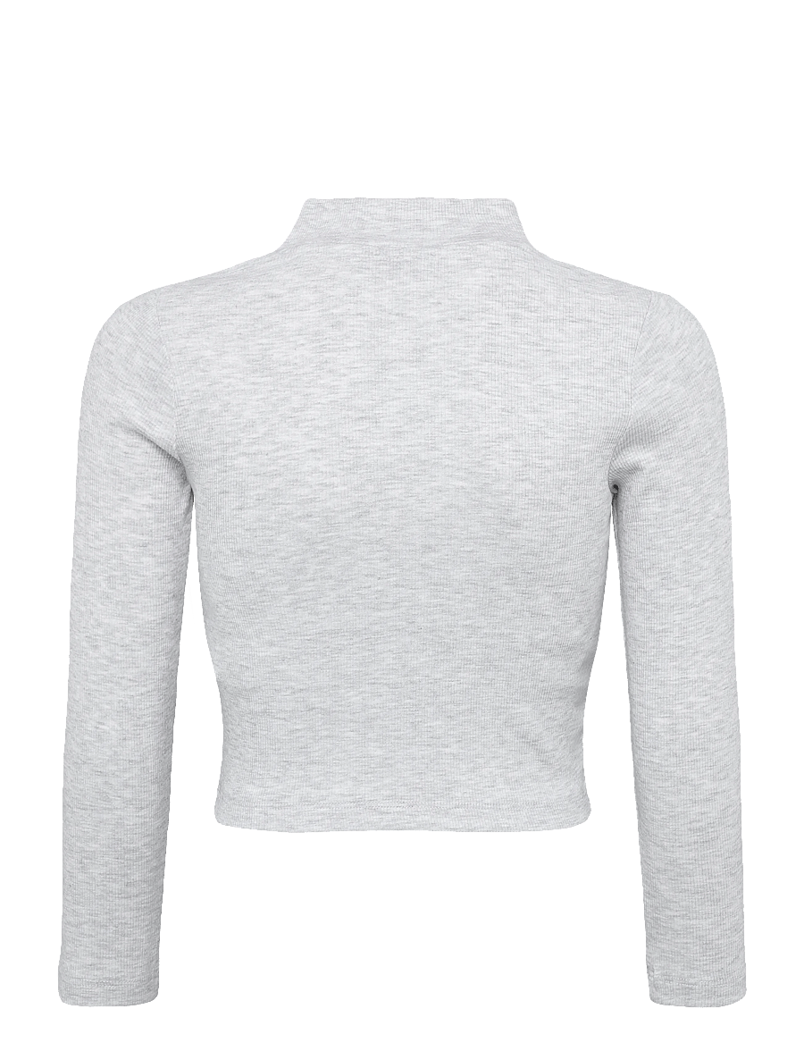 LMTD - NLFHINAJA LS SHORT S ZIP CARDIGAN - cardigans - light grey melange - 1