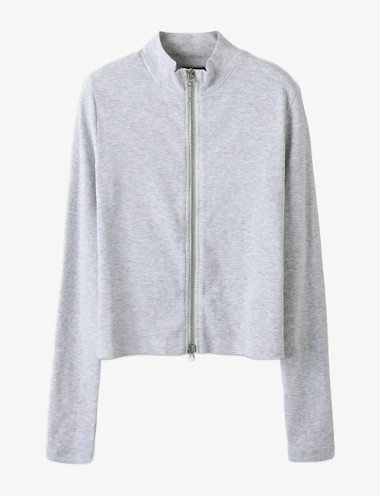 LMTD - NLFHINAJA LS SHORT S ZIP CARDIGAN - cardigans - light grey melange - 2