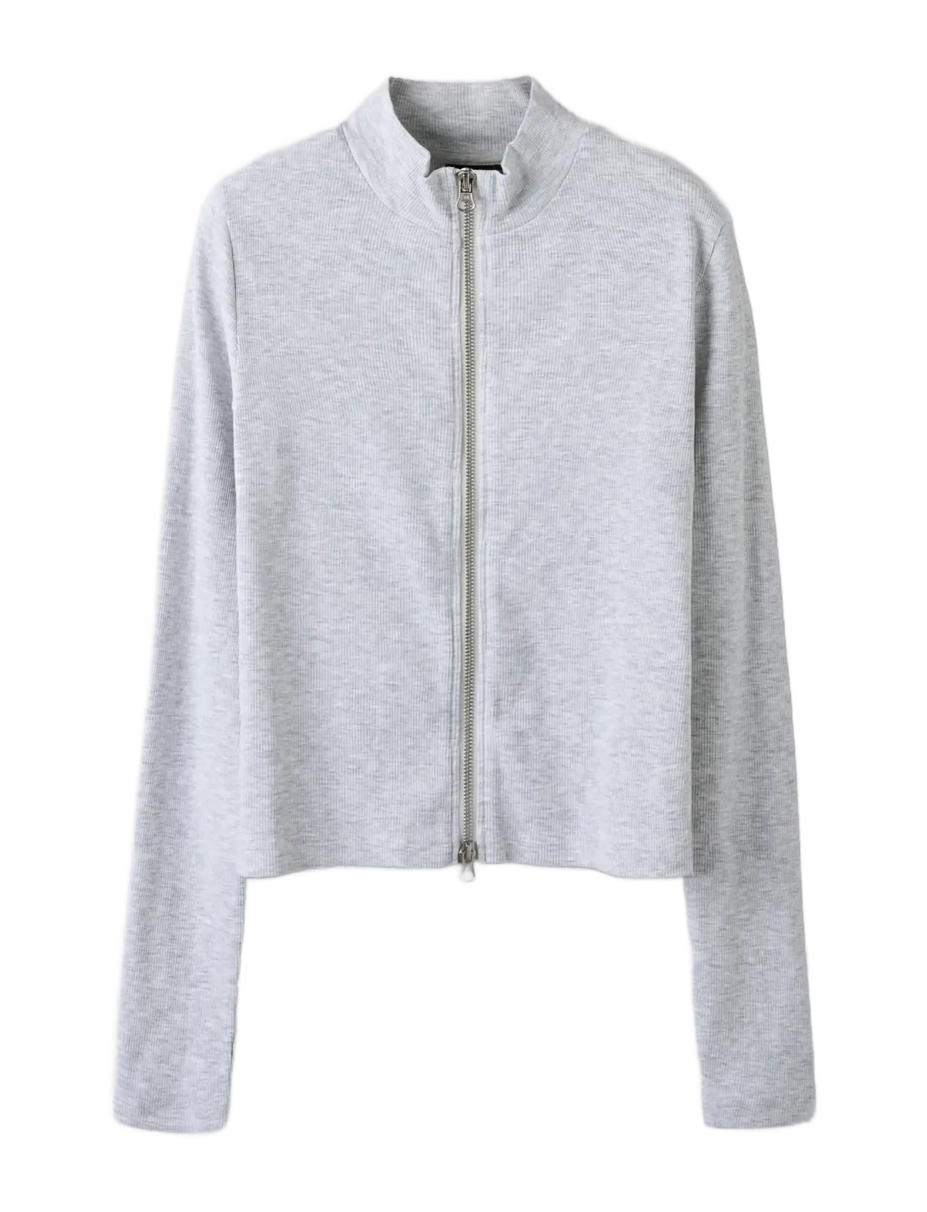 LMTD - NLFHINAJA LS SHORT S ZIP CARDIGAN - cardigans - light grey melange - 2