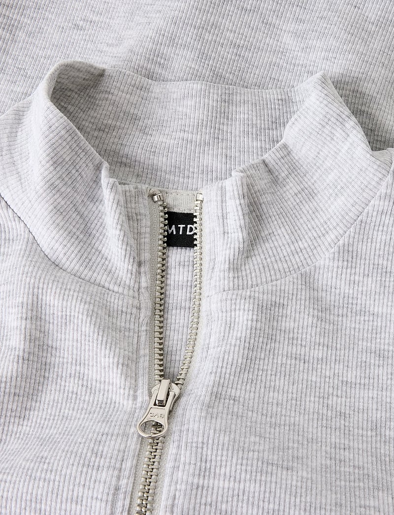 LMTD - NLFHINAJA LS SHORT S ZIP CARDIGAN - cardigans - light grey melange - 5