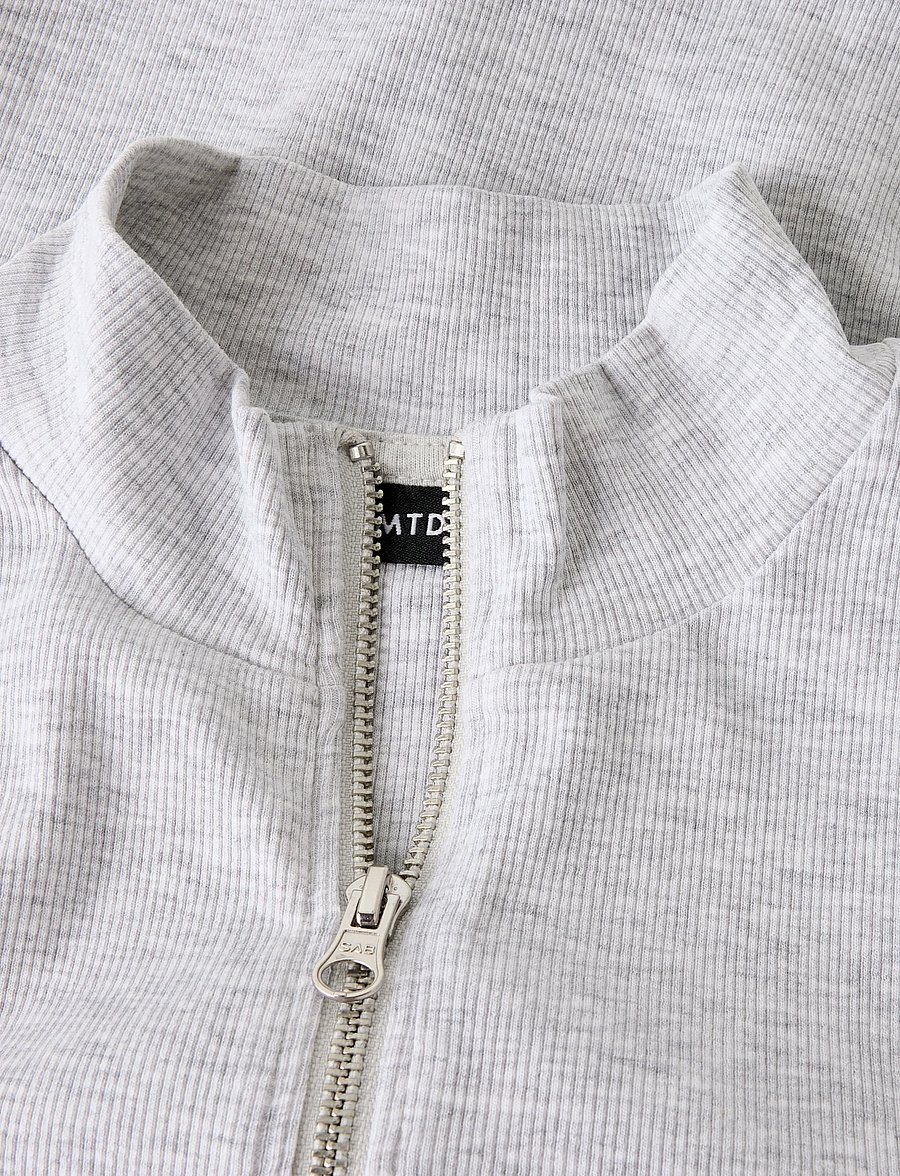 LMTD - NLFHINAJA LS SHORT S ZIP CARDIGAN - cardigans - light grey melange - 5
