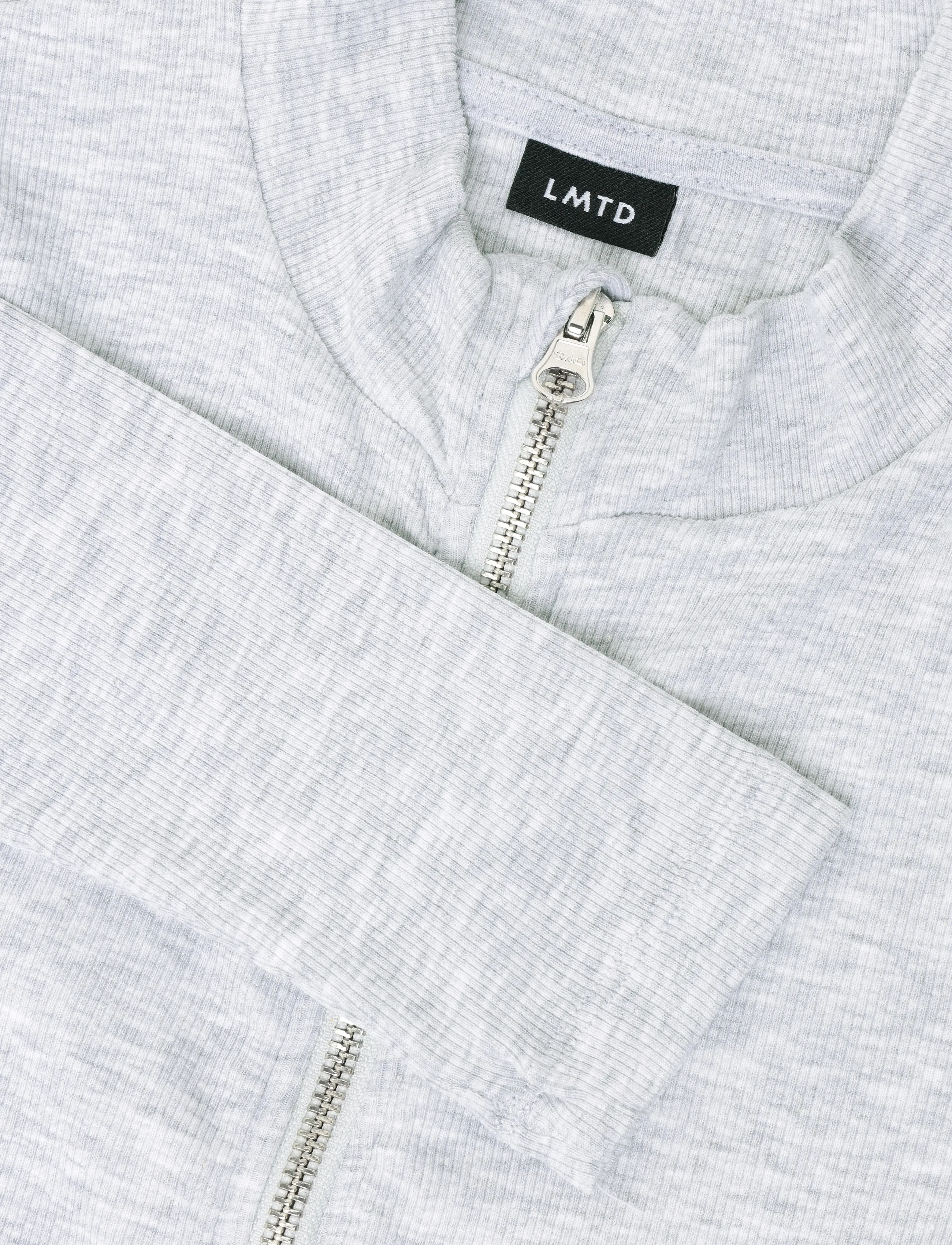 LMTD - NLFHINAJA LS SHORT S ZIP CARDIGAN - cardigans - light grey melange - 4