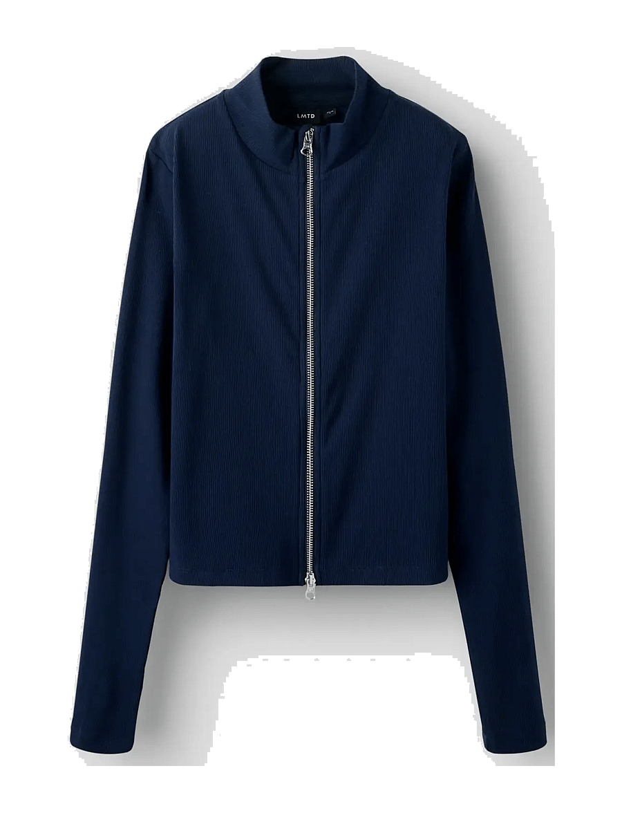 LMTD - NLFHINAJA LS SHORT S ZIP CARDIGAN - cardigans - navy blazer - 2
